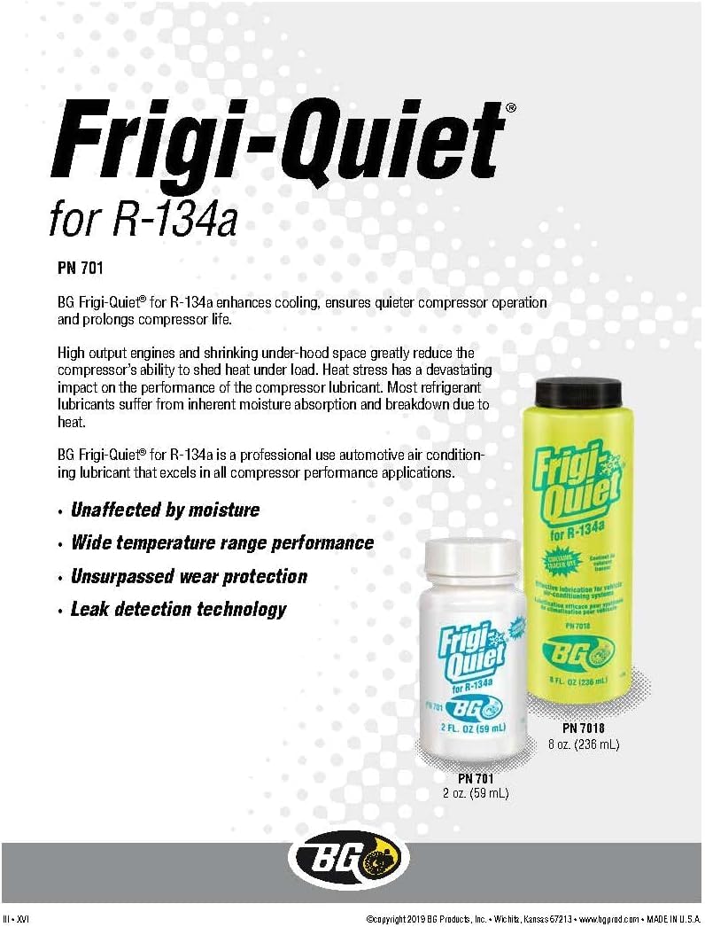Frigi-Quiet R-134a Refrigerant Recharge Kit with Pocket Screwdriver - AC Repair Tool for Car, Home & RV Air Conditioning Maintenance