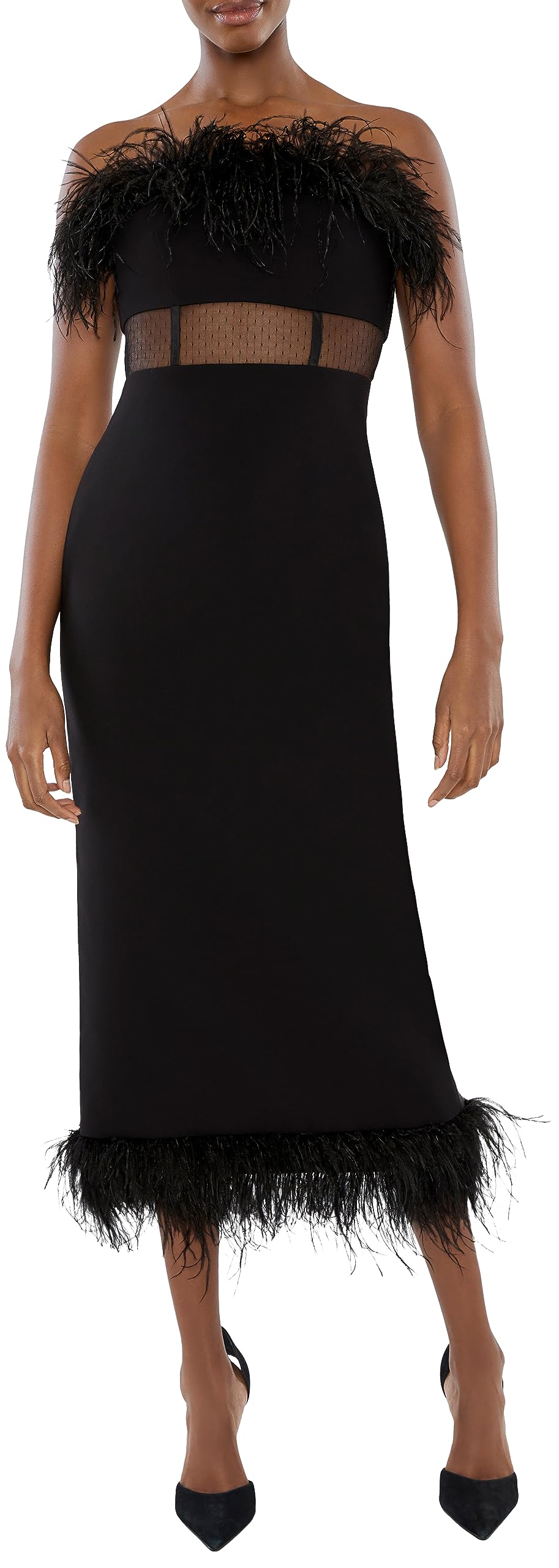 LIKELY Women's Aubrey Dress - Elegant Flowy Midi Dress for Casual & Office Wear | Perfect for Summer, Weddings & Special Occasions