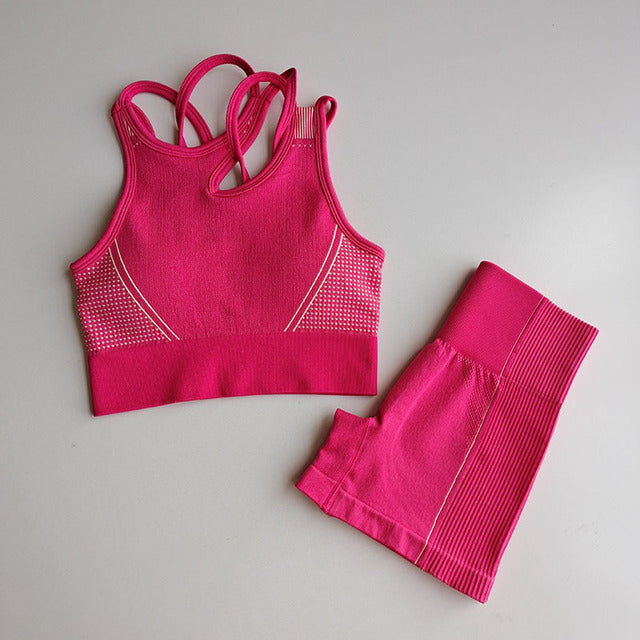 Seamless Yoga Sets for Women - 2 Piece Workout Clothes | Comfortable & Stretchy Activewear for Yoga, Gym & Fitness Training
