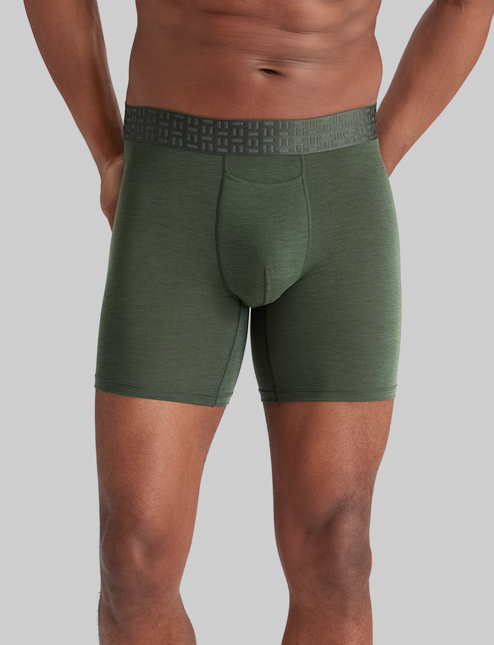 Apollo Mid Length Boxer Briefs - 6 Pack (3 Pairs) - Soft Breathable Men's Underwear for All-Day Comfort - Perfect for Workout, Travel & Everyday Wear
