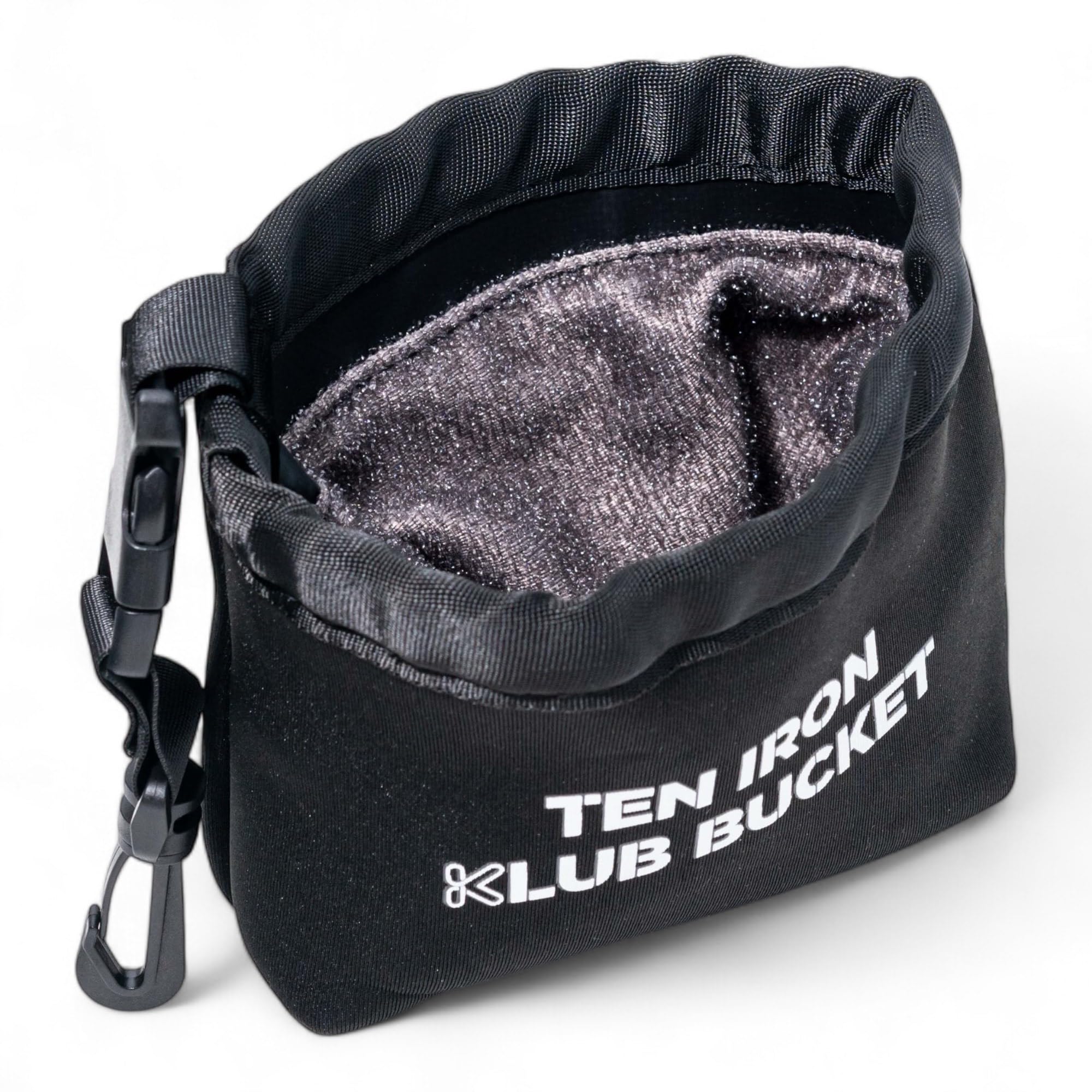 **Klub Bucket Golf Club & Ball Cleaner Bag – Detachable Clip, Machine Washable, Cleans Club Grooves, Dries Fast | Essential Golf Accessories for Clean Clubs & Balls – Perfect for Driving Range, Course & Travel**