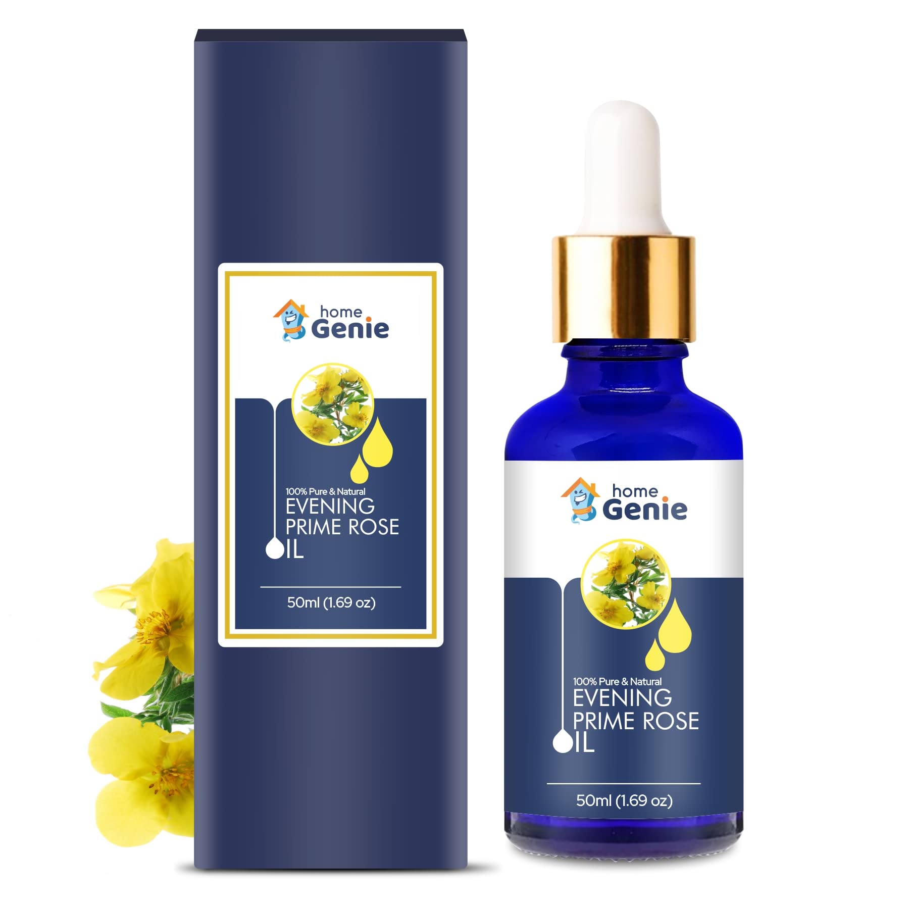 100% Pure & Natural Evening Primrose Oil (Oenothera) - Undiluted Carrier Oil for Skin & Hair Care - 50ml | Moisturizing, Anti-Aging & Eczema Relief | Perfect for Massage, Aromatherapy & DIY Beauty Products
