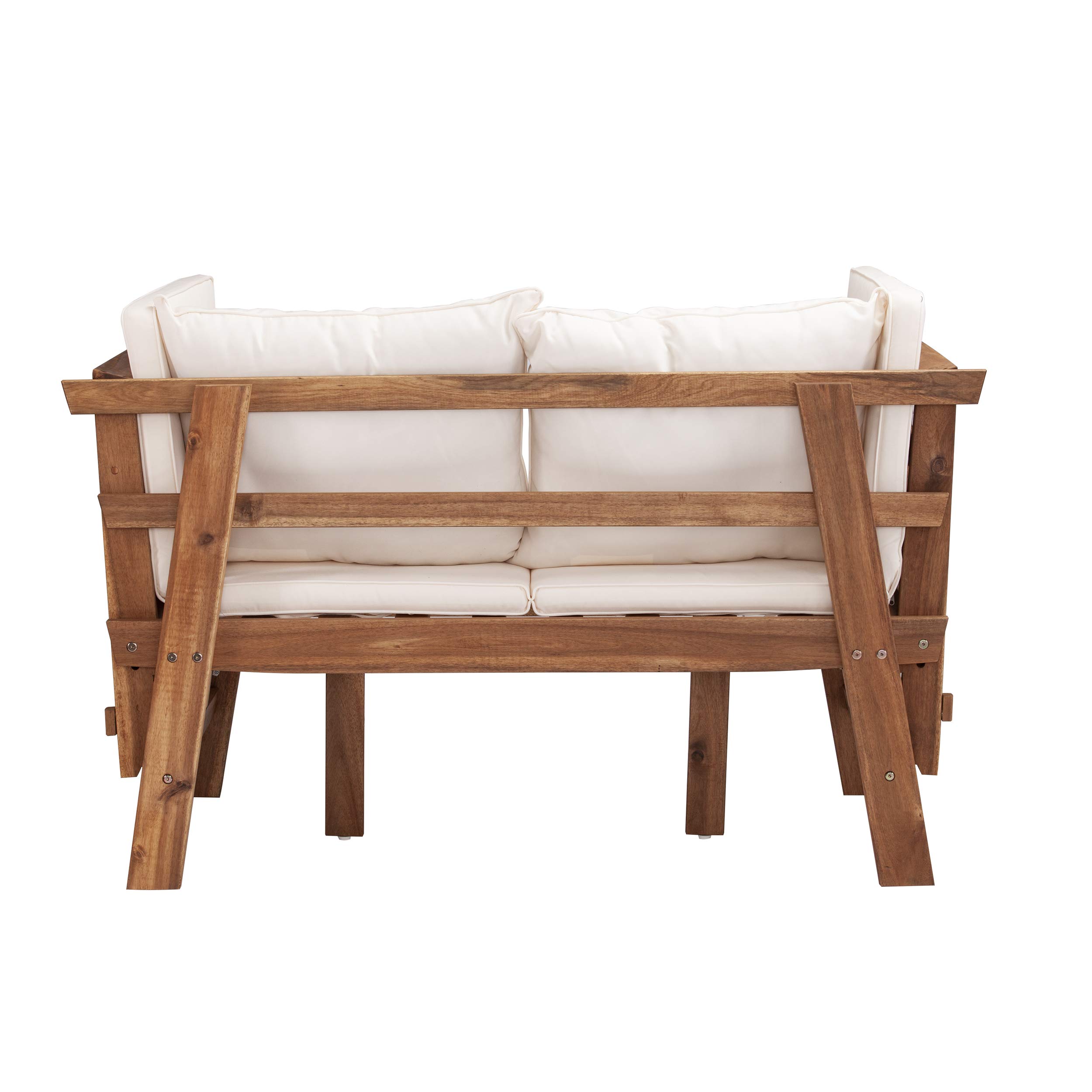 SEI Furniture Dolavon Outdoor Lounge Chair - Waterproof White Patio Chair for Poolside, Garden, and Backyard Relaxation | Comfortable All-Weather Resin Wicker Furniture