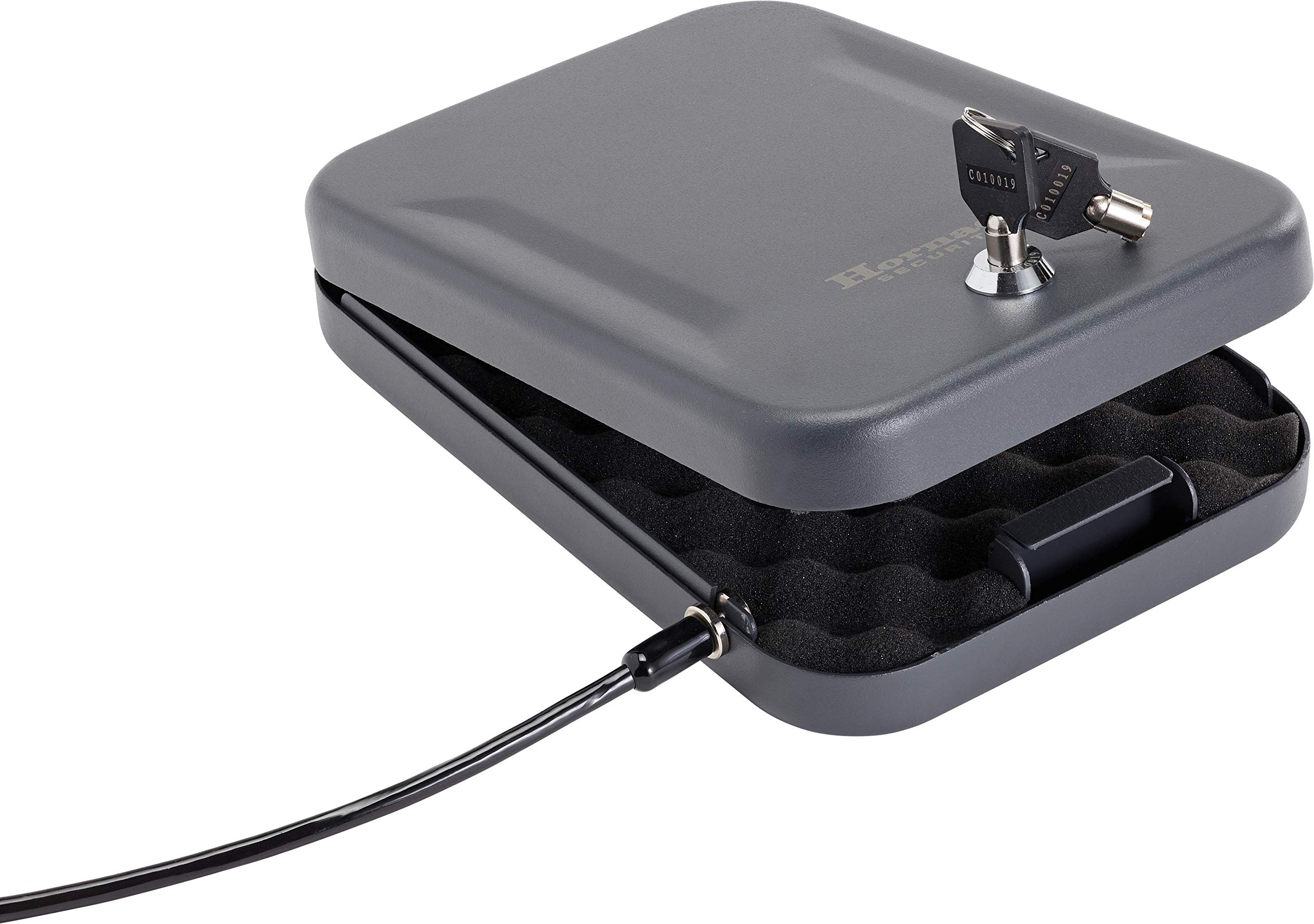 Hornady Lockbox for Guns and Valuables - Secure Handgun Safe with Keypad Entry | Perfect for Home, Office & Travel Security