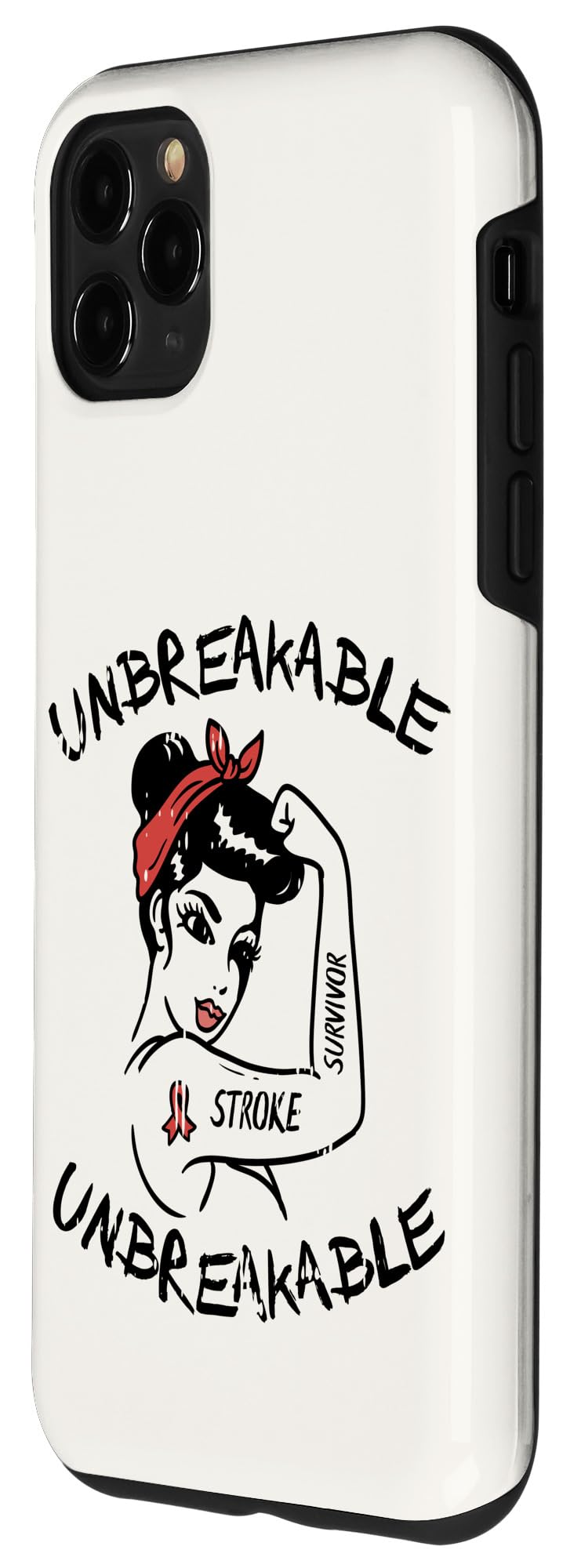 iPhone 11 Pro Max Case - Shatterproof Protective Cover with Brain Aneurysm Awareness Ribbon Design - Perfect Gift for Stroke Survivors & Medical Professionals (For Work, School & Daily Use)