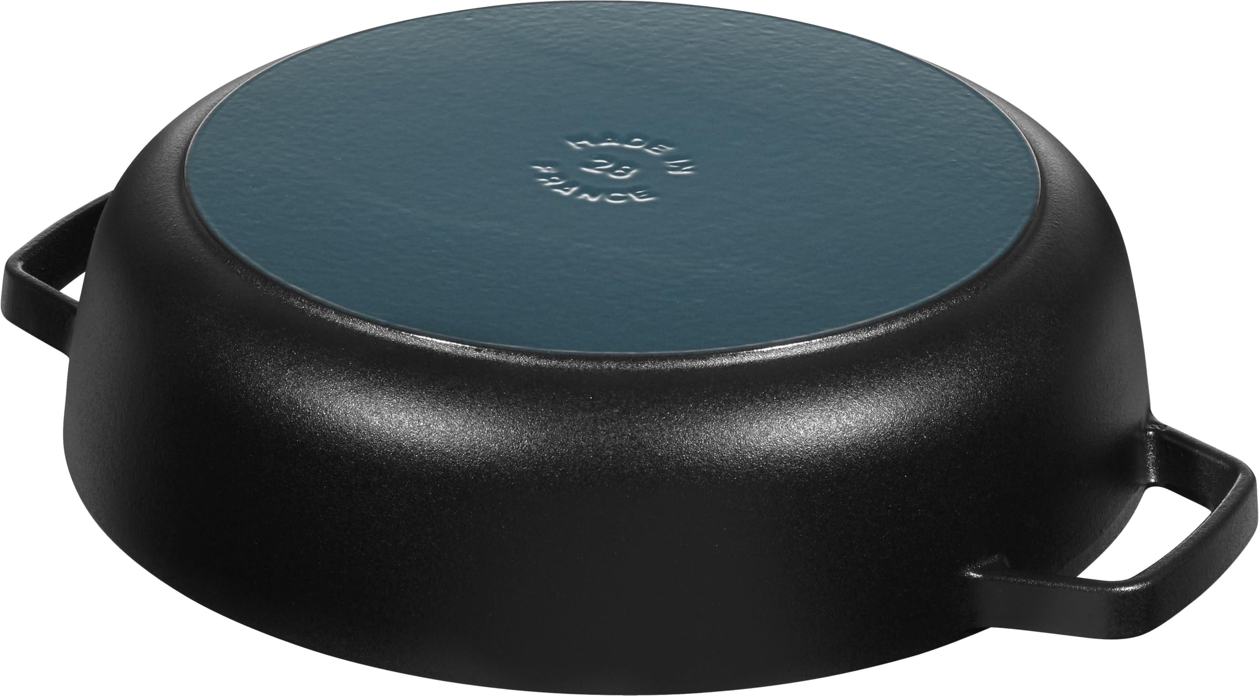 Staub 40511 473/0 Chistera Black 24 cm Cast Iron Dutch Oven – Perfect for Braising, Stewing & Baking at Home