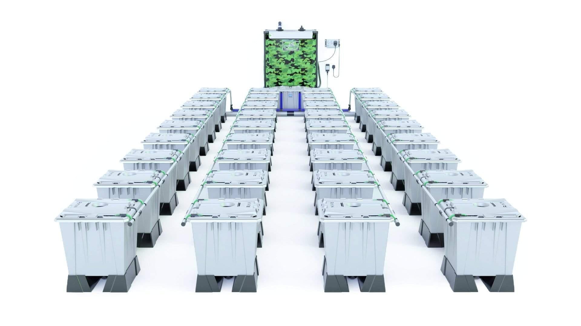 Alien RAIN™ 36 Pot 15L PRO Silver Series Hydroponic System - Indoor Garden Kit for Herbs, Vegetables & Flowers - Perfect for Home, Office & Greenhouse Growing