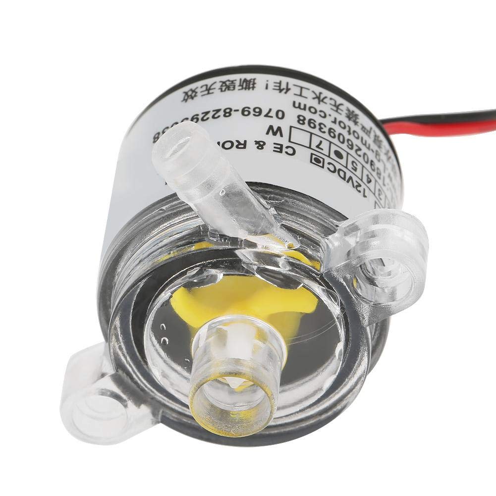 12V Mini Brushless DC Food Grade 6W Submersible Water Pump for Drinking Fountain, Juicer, Aquarium, Small Fish Pond & Solar Systems - 2L/min Flow Rate - Ideal for Home, Office & Outdoor Water Features