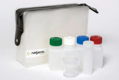 Nalgene Travel Kit with Bag - Portable Water Bottle & Accessories Set for Hiking, Camping, and Outdoor Adventures