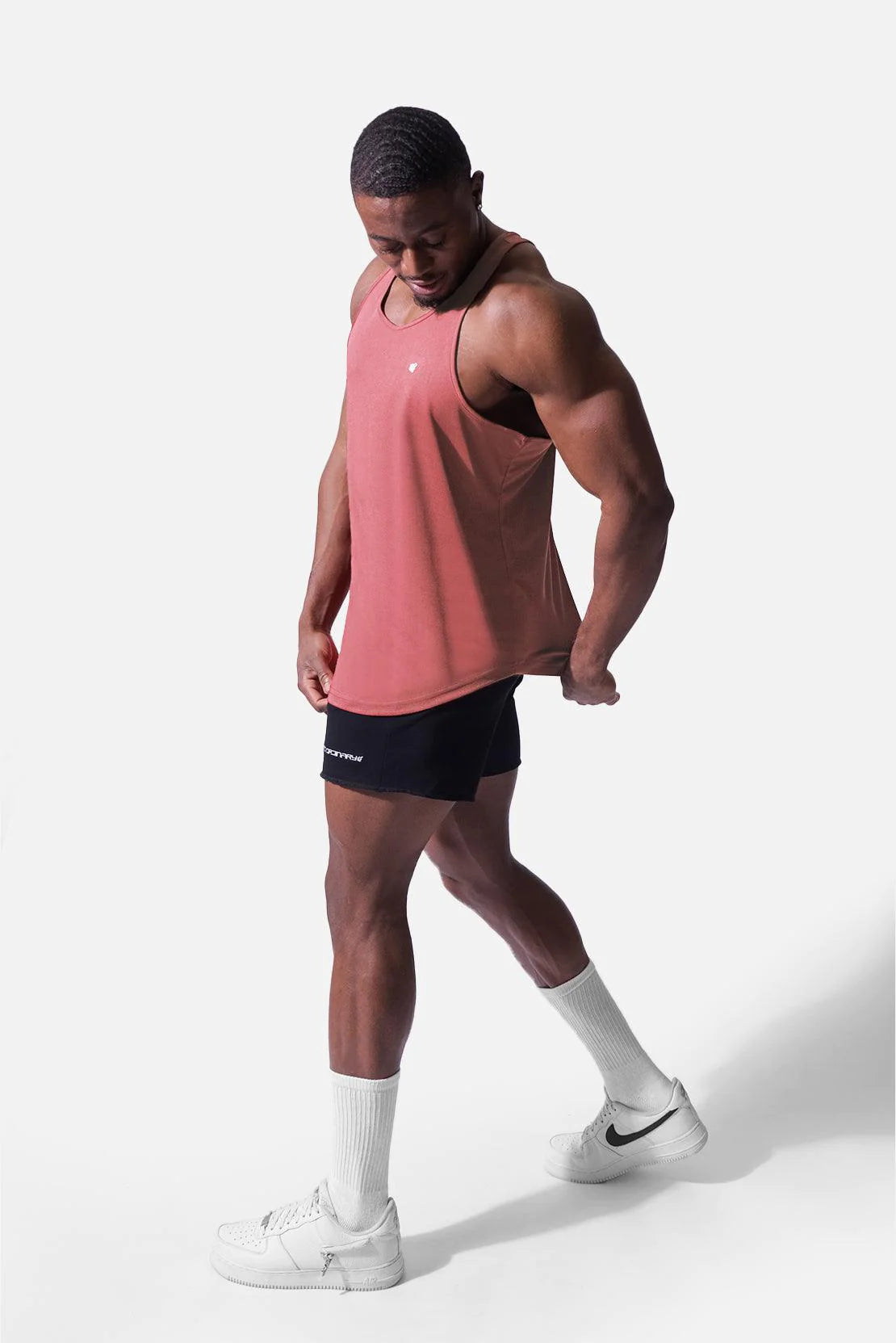 Jed North Microfiber Dri-Fit Tank Top for Women - Moisture Wicking Athletic Shirt in Salmon Pink - Perfect for Yoga, Running & Gym Workouts