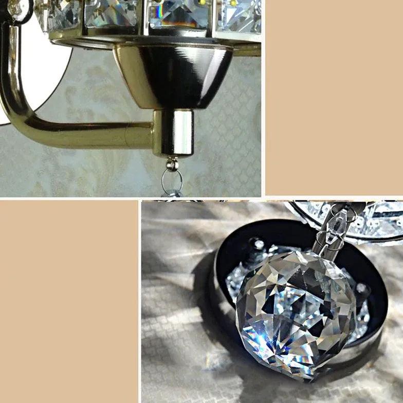 Crystal Cylinder Wall Plug-in Lights - Elegant Home Decor for Bedroom, Living Room & Hallway Lighting