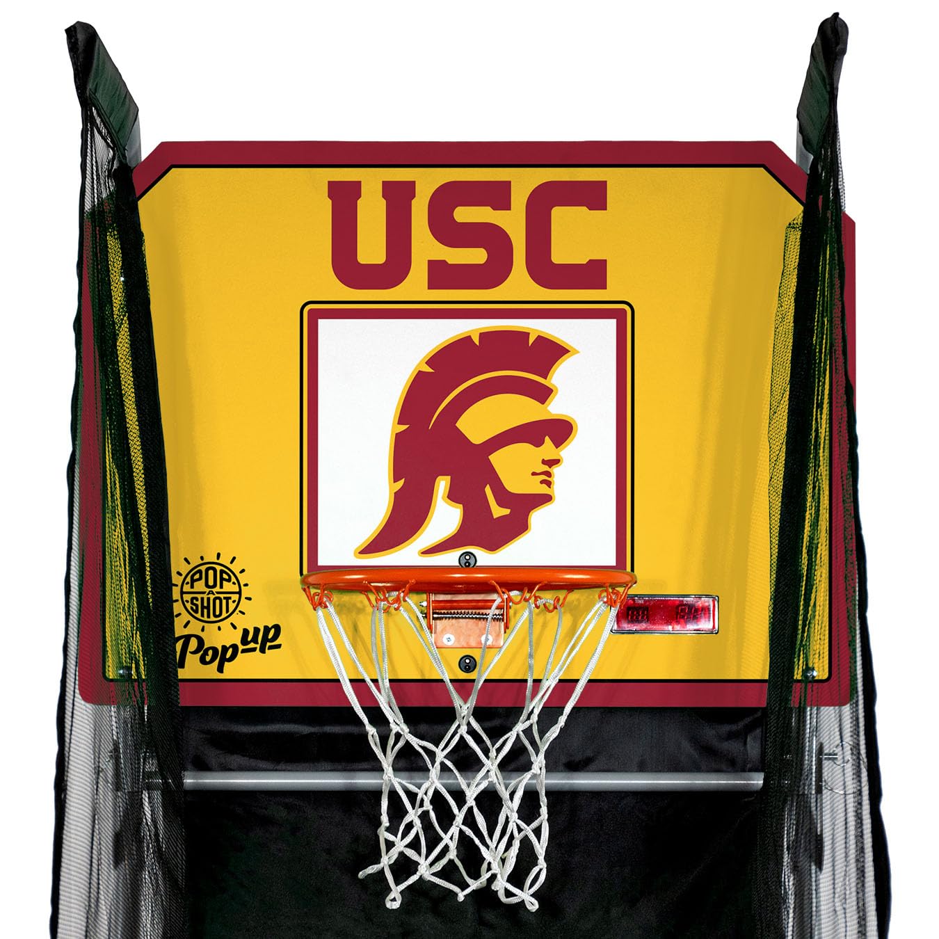 Official USC Trojans Pop-A-Shot Basketball Game - Portable Pop-Up Hoop for Tailgating, Parties & Backyard Fun - College Basketball Arcade-Style Shooting Game for Adults & Kids