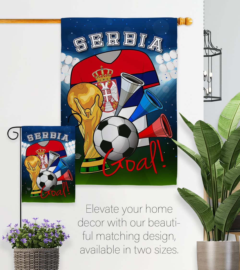 Serbia Flag - Outdoor & Indoor Banner for Soccer Fans - FIFA World Cup Decor