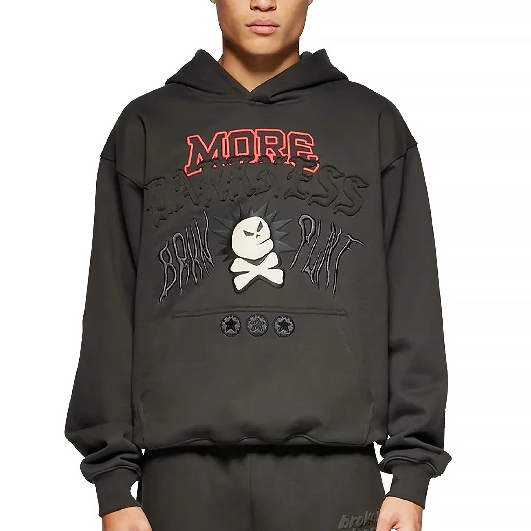 Broken Planet More Darkness Soot Black Hoodie - Trendy Streetwear Pullover for Men & Women | Perfect for Urban Fashion, Casual Outfits, and Cold Weather Layering