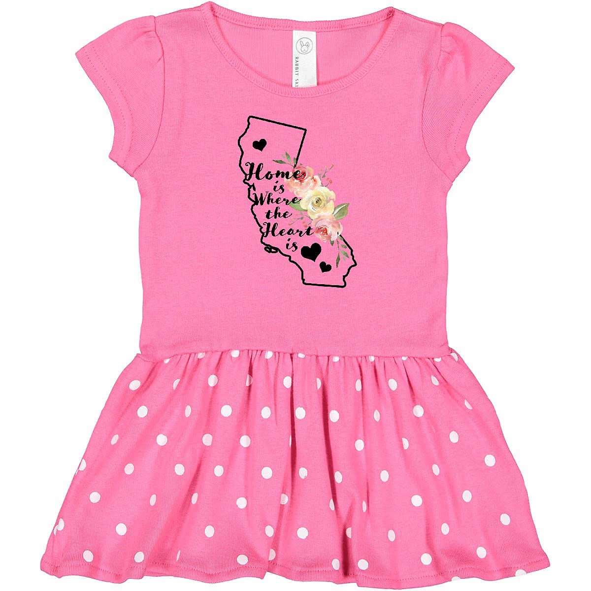 Inktastic California Home is Where The Heart is Watercolor Print Infant Baby Dress - Cute Outfit for Newborn Girls, Photo Shoots & Special Occasions