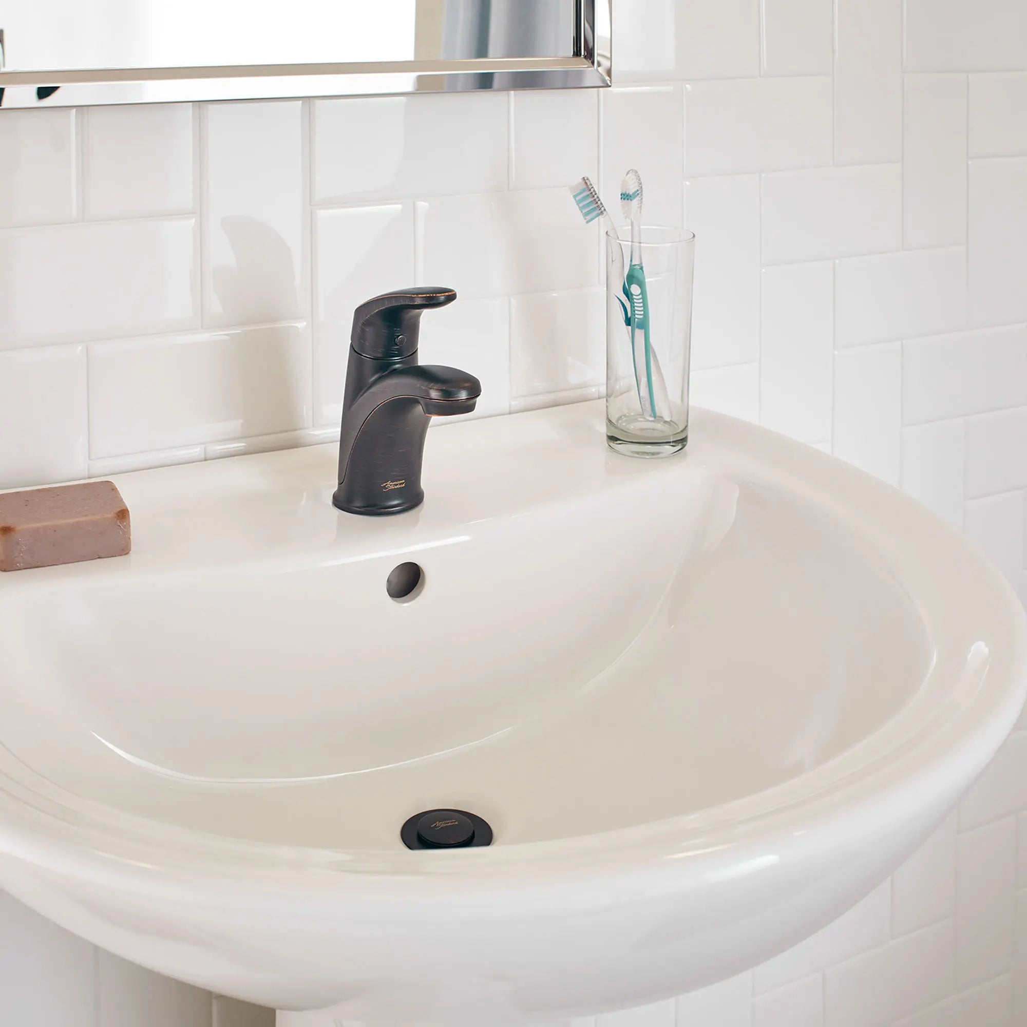 Colony PRO Single Hole Bathroom Faucet with Lever Handle - 1.2 GPM Low Flow Water-Saving Design - Perfect for Small Bathrooms, Powder Rooms & Vanities
