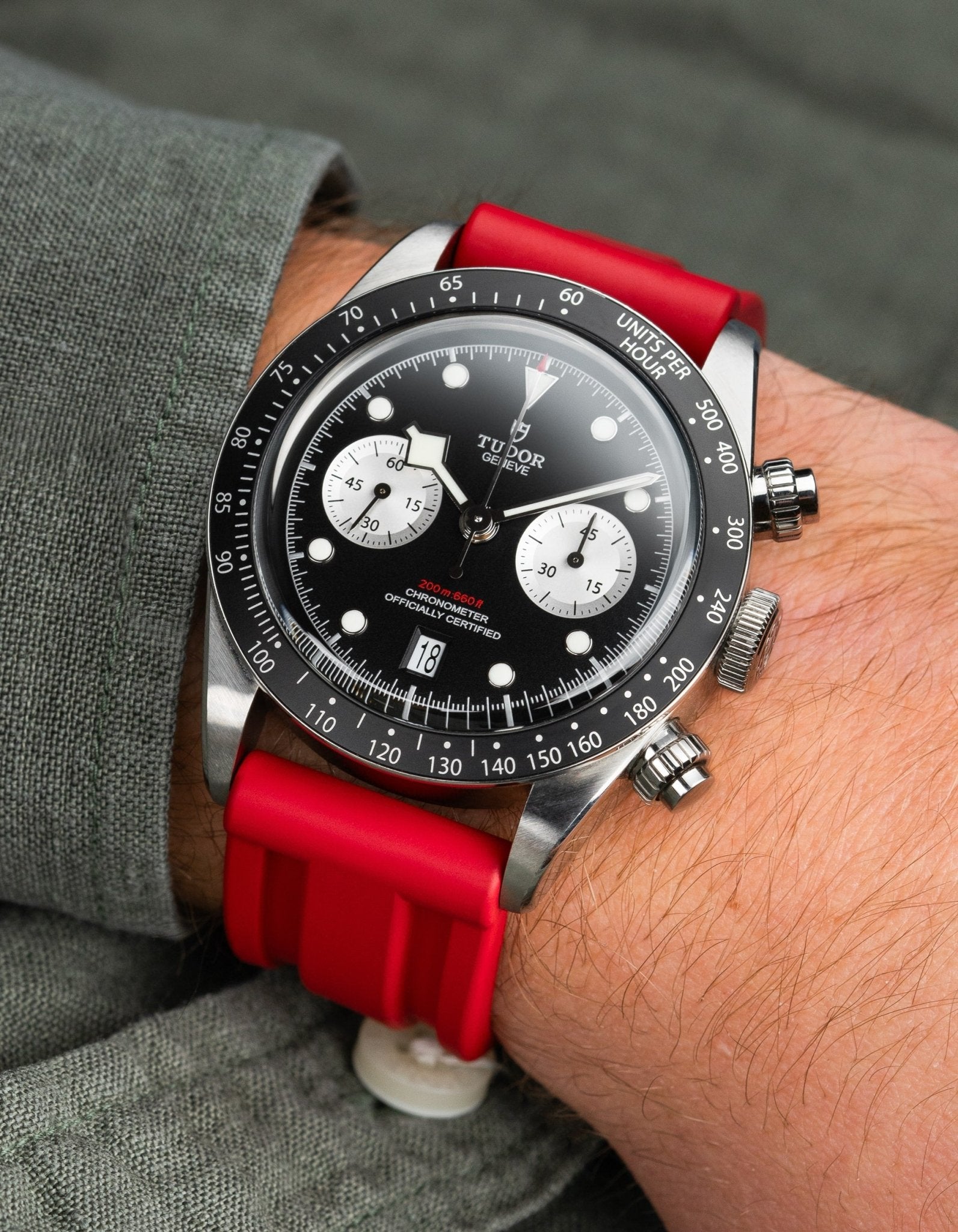 Premium Rubber Watch Strap for Tudor Black Bay Chronograph - Durable, Comfortable Replacement Band for Diving, Swimming & Outdoor Adventures