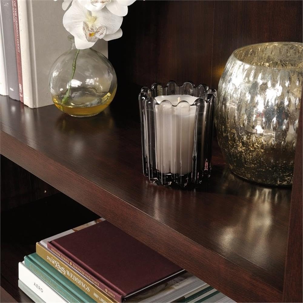 Sauder Select Engineered Wood 3-Shelf Bookcase in Cherry Finish - Stylish Storage for Books, Decor & Office Supplies | Perfect for Home, Office & Dorm Room Organization