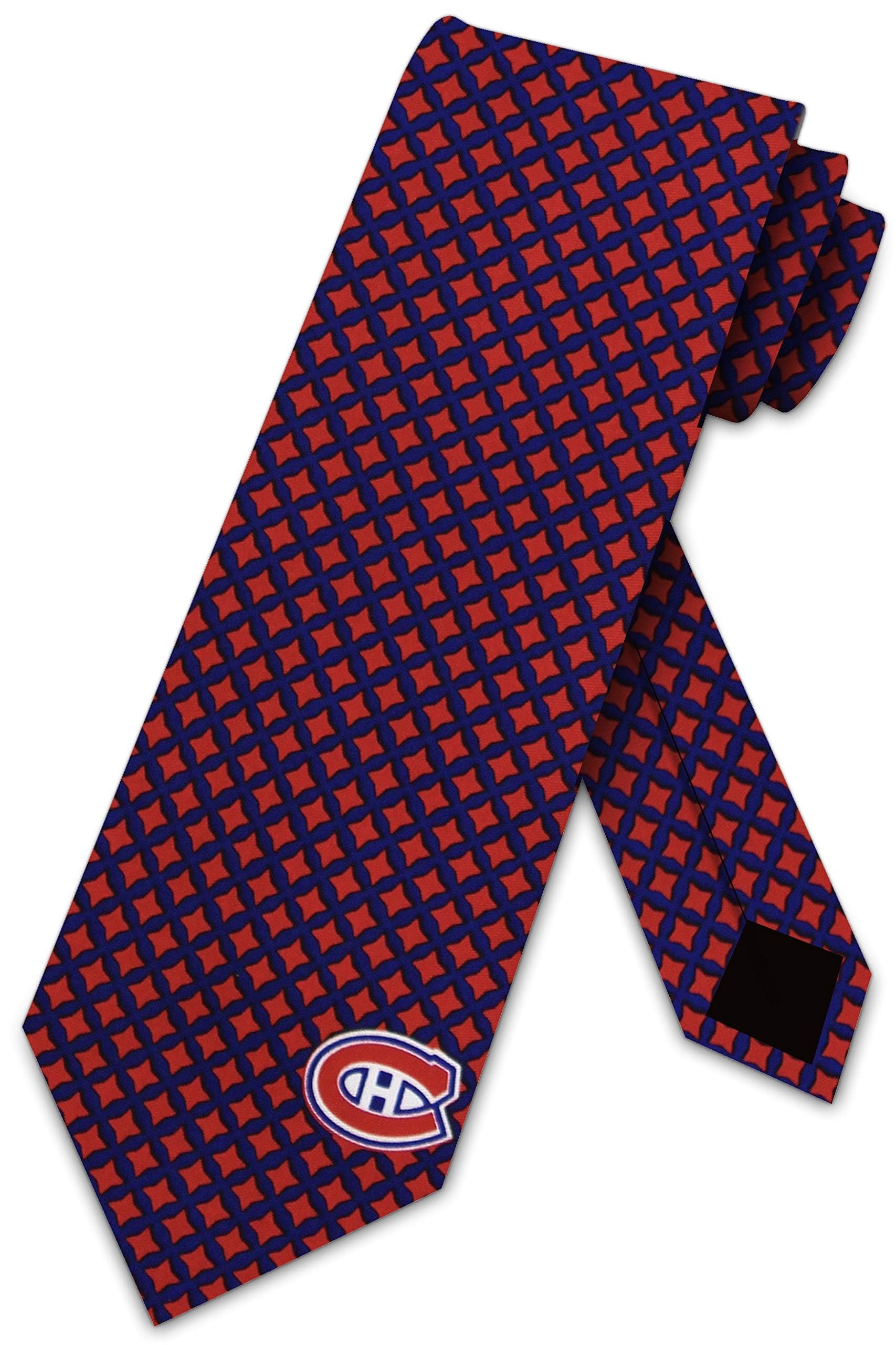 Eagles Wings Canadiens Men's Hockey Diamond Necktie - Stylish NHL Hockey Fan Accessory for Games, Parties & Formal Events