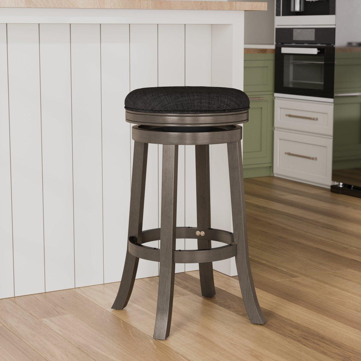 Premium Backless Fabric Swivel Stool - 24