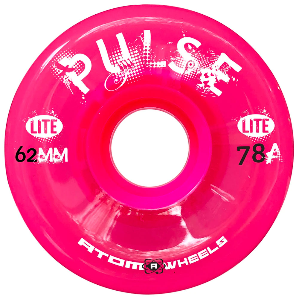 Atom Pulse Lite 62mm Quad Wheels 4-Pack - High Performance Skateboard Wheels for Smooth Riding on Streets & Parks