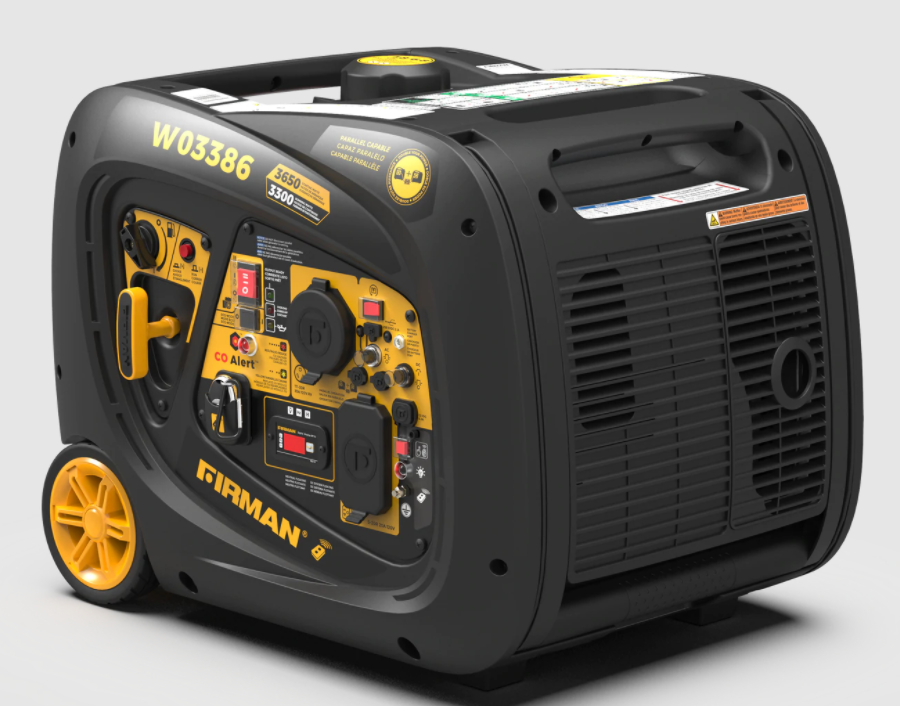 Firman W03386 3300W 3650W Dual Fuel Inverter Generator with Electric Start & CO Alert - Portable Power for Camping, RV, Home Backup & Outdoor Events