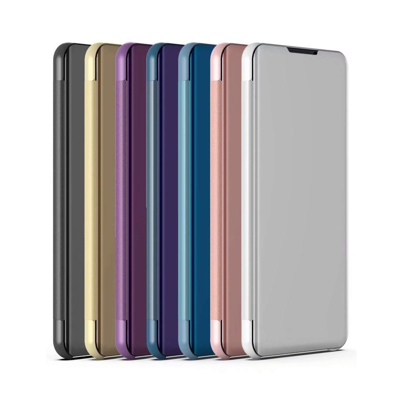Oppo Realme XT / K5 / X2 Mirror Flip Leather Phone Case with Stand - Blue | Premium Protective Cover for Daily Use & Travel