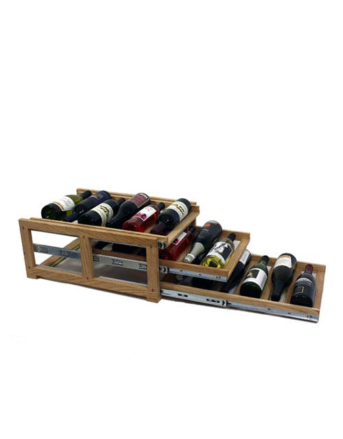 18 Bottle Wine Slide and Storage Rack - Perfect for Home Bars, Cellars, and Kitchen Organization