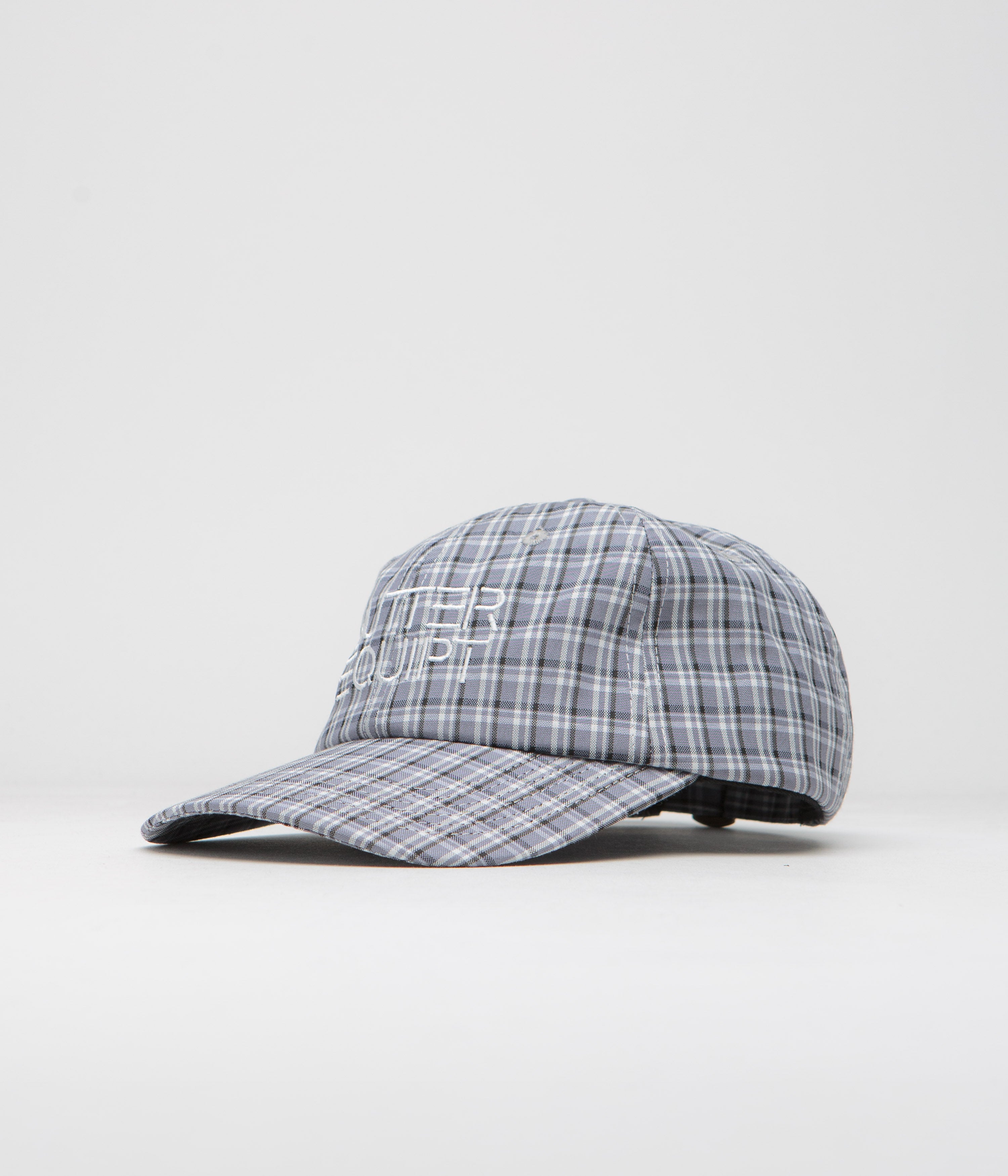 Butter Goods Equipt Plaid Cap - Stone & Black - Stylish Unisex Baseball Hat for Streetwear & Outdoor Activities