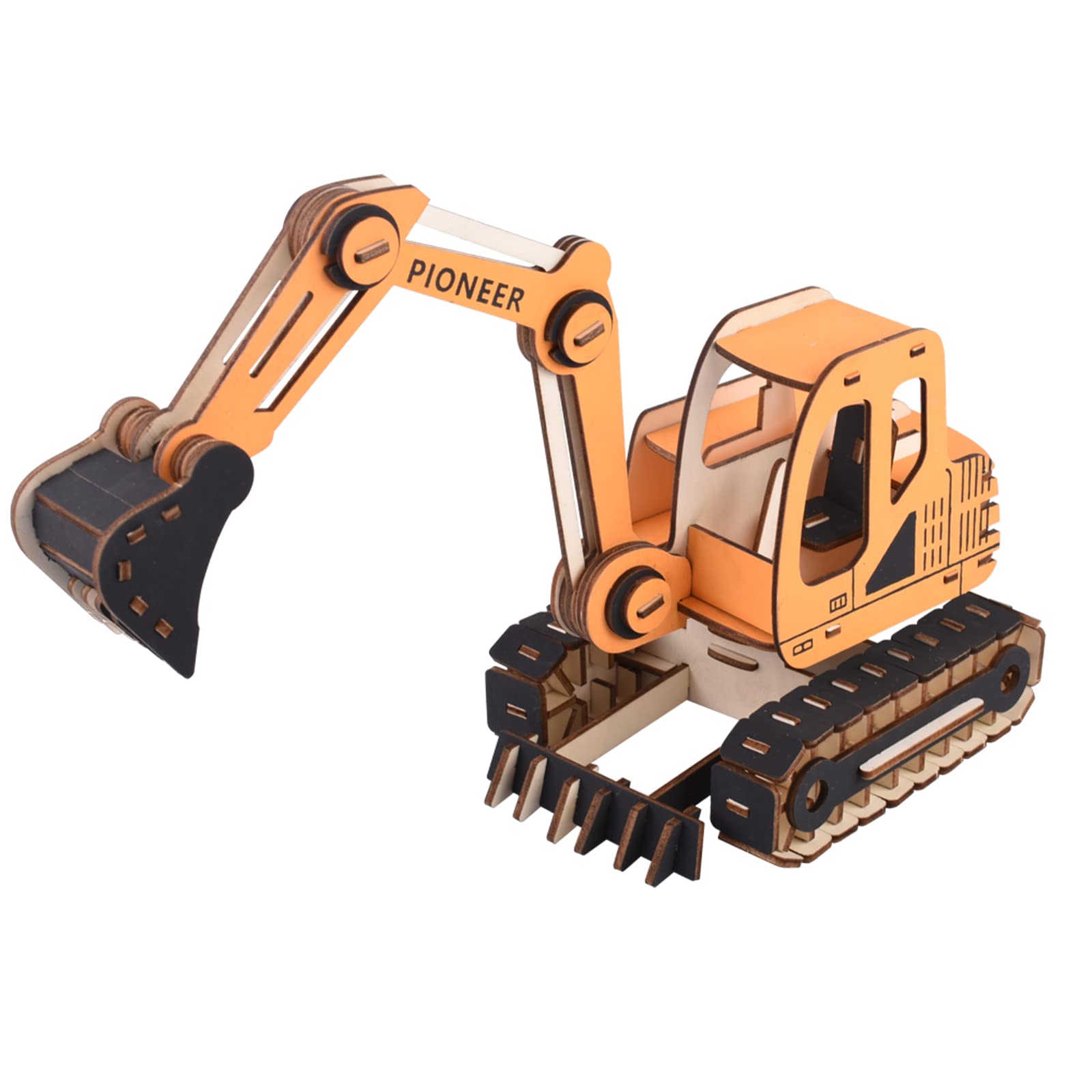 IFIYOOY 3D Wooden Puzzle for Adults & Kids - Large Excavator Building Kit, STEM Educational Toy for Boys & Girls - Creative DIY Construction Craft for Home Decor & Learning Activities