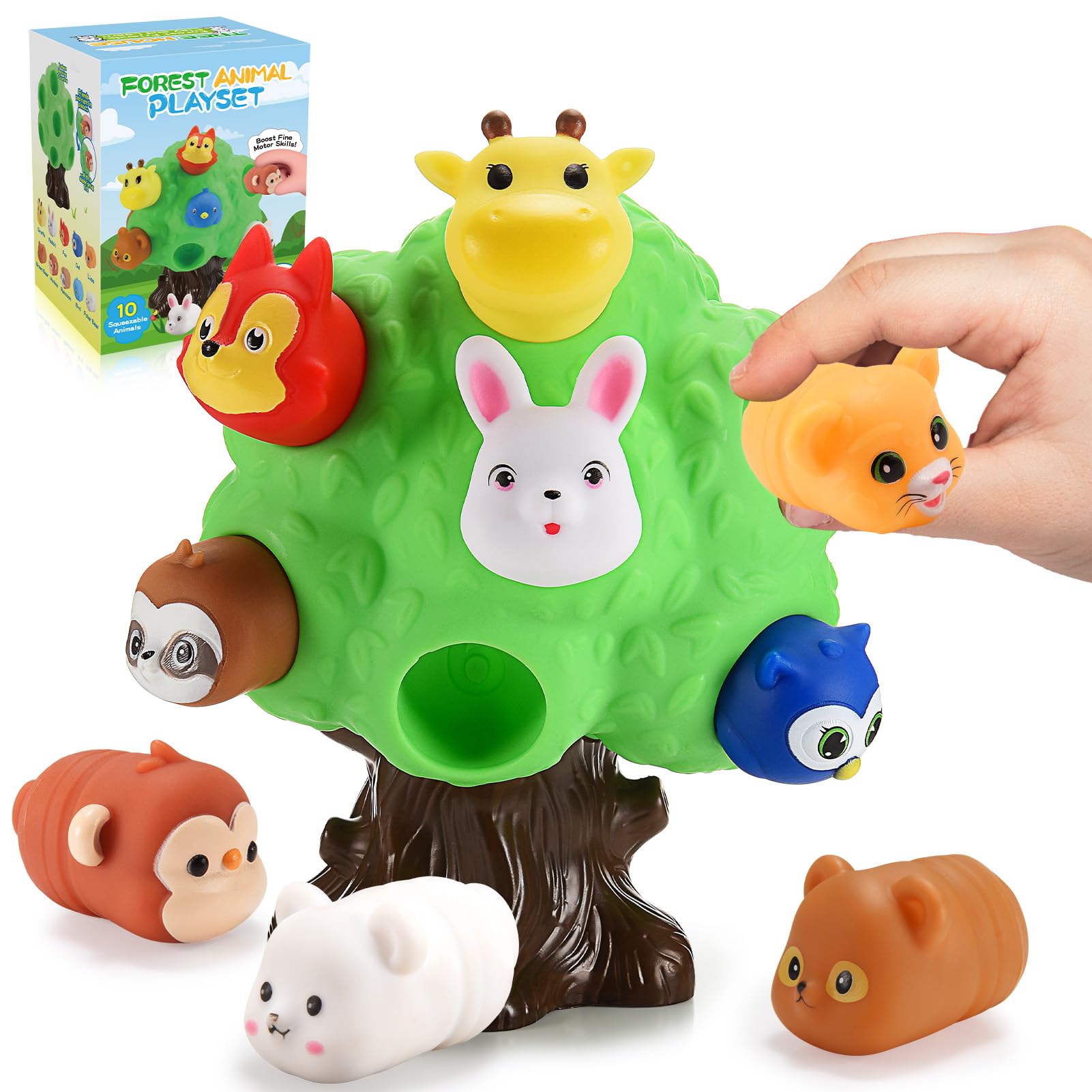 Montessori Animal Learning Toys for Toddlers 1-6 Years Old - Forest Animal Playset Sensory Toys for Boys & Girls - Perfect Easter & Birthday Gifts for 1-5 Year Olds | Educational Playtime & Developmental Fun