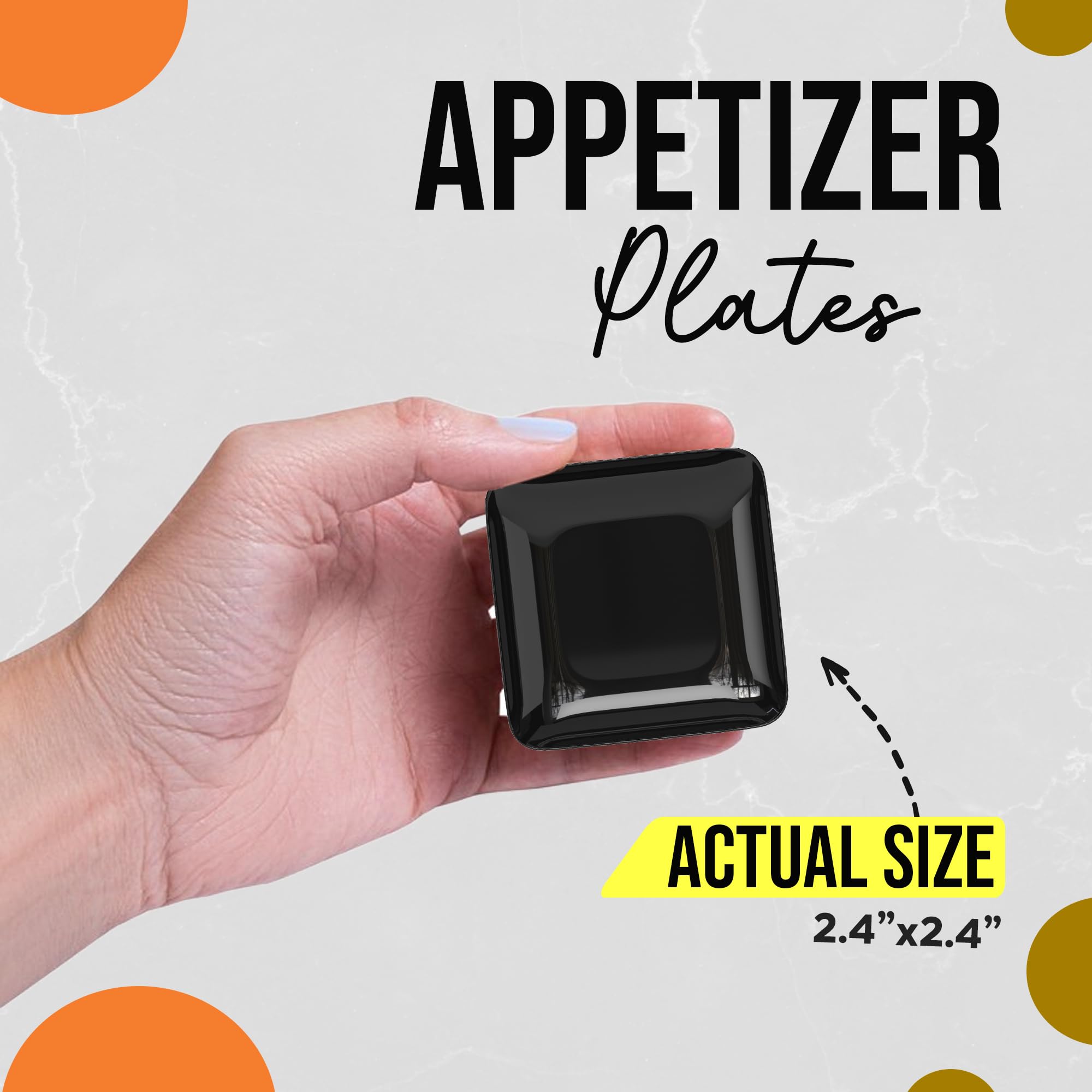 Elegant Mini Disposable Dessert Plates 120-Pack (2.4