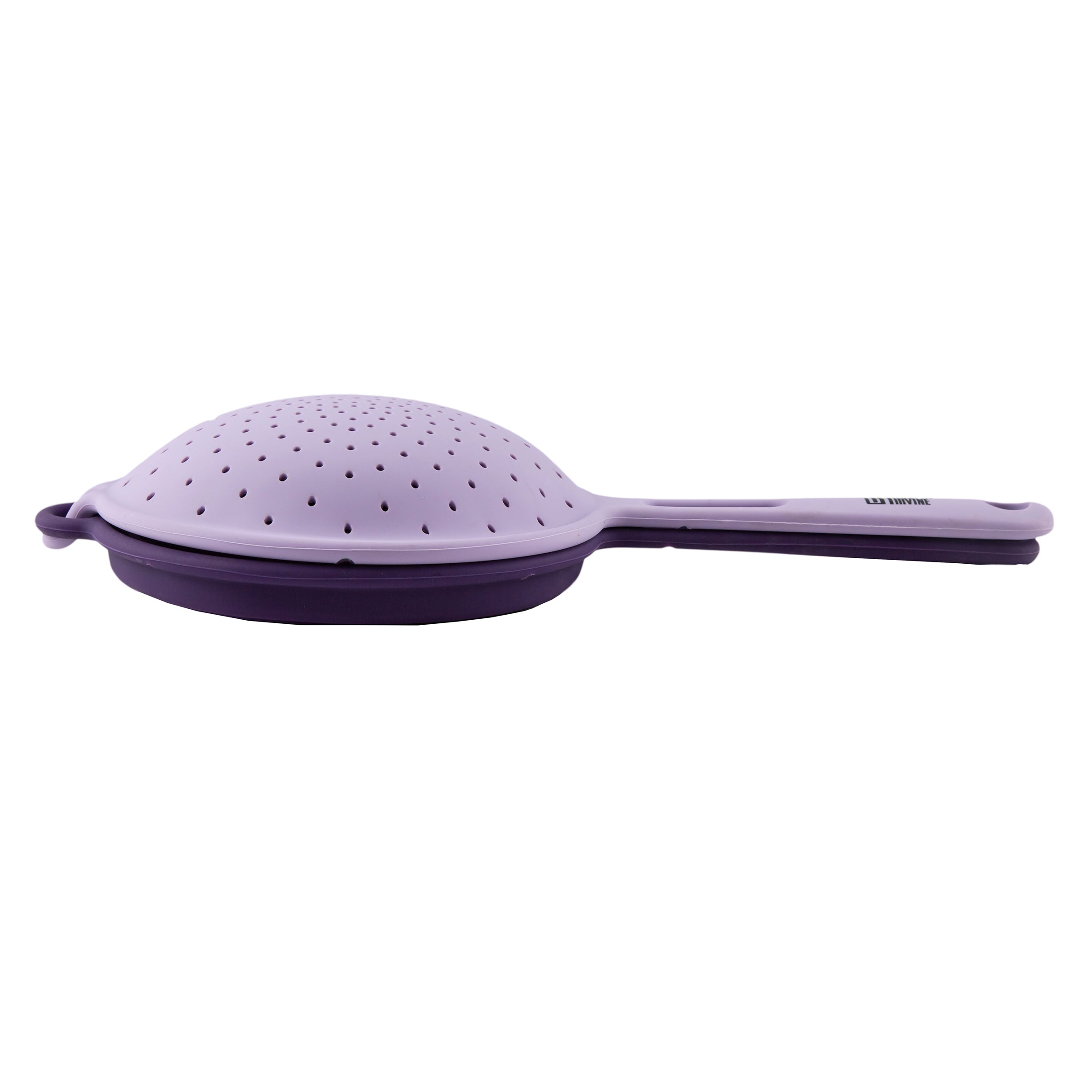 Robert Irvine 2-Piece Silicone Colander Set - Purple | BPA-Free Kitchen Strainers for Pasta, Vegetables & Fruits | Perfect for Cooking, Meal Prep & Healthy Eating