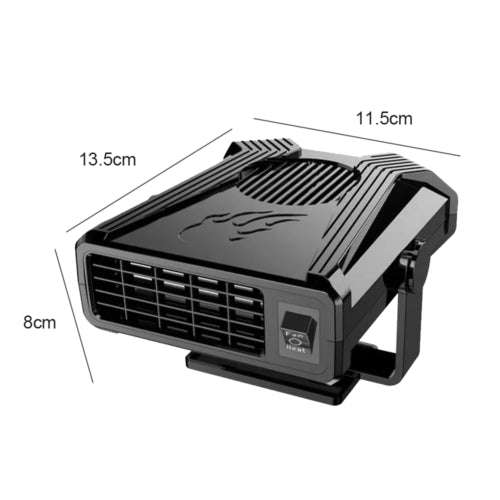 12V Portable Car Fan Heater - 300W Vehicle Heating & Windscreen Defroster/Demister - Perfect for Winter Driving & Quick Window Defrosting