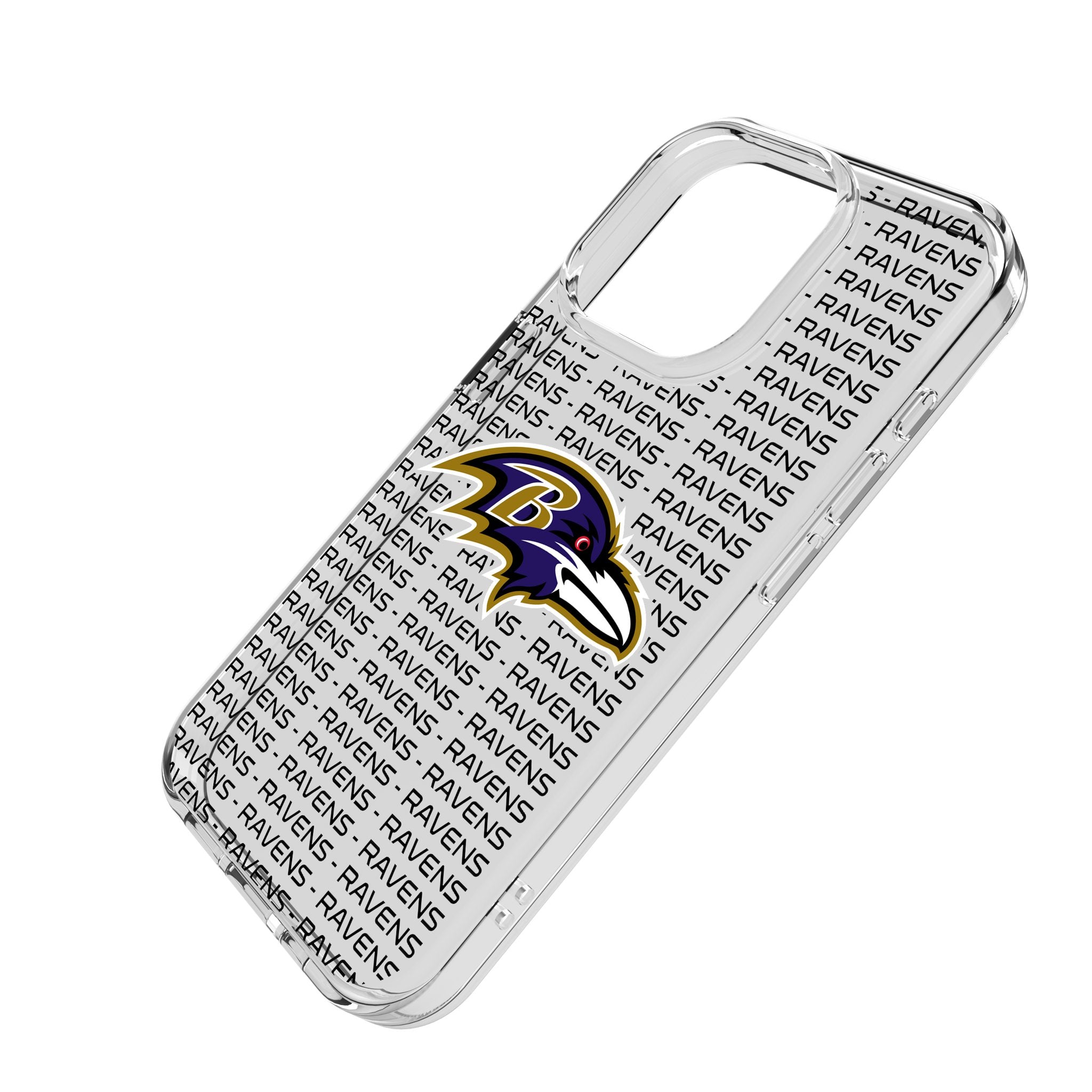 Baltimore Ravens Clear Text Backdrop Phone Case for Apple iPhone - Durable Protection with Team Spirit for Fans & Game Day