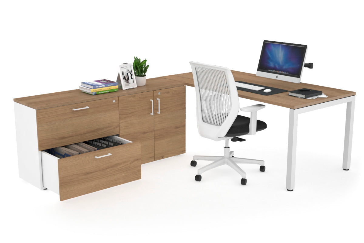 Quadro Square Executive White Frame Office Chair [1600L x 700W] - Premium Ergonomic Seating for Home Office & Conference Rooms