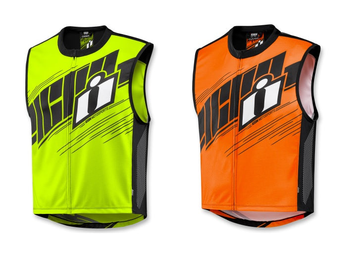 Icon Mil Spec 2 Motorcycle Mesh Safety Vest - High Visibility Reflective Riding Jacket for Bikers - Perfect for Night Riding, Road Construction & Emergency Responders