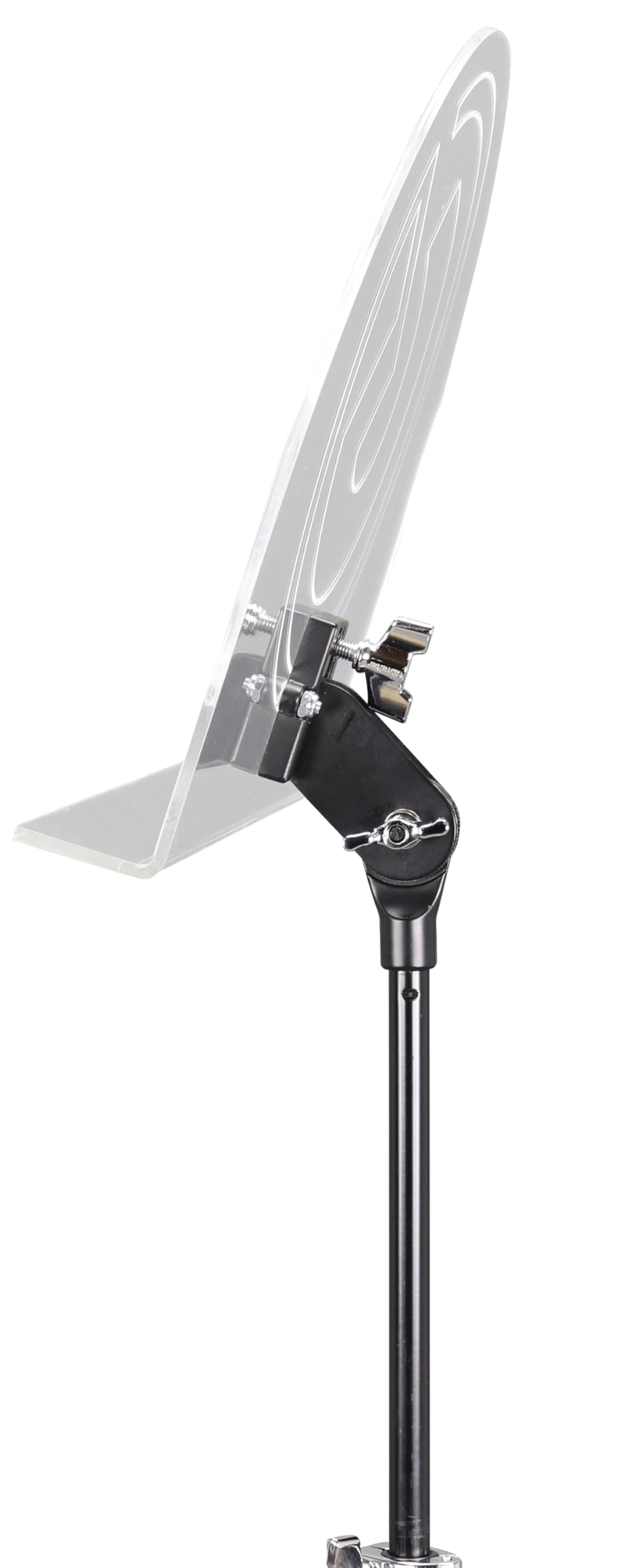 Gibraltar SC-AMS-MA Clear Acrylic Adjustable Music Stand with Mounting Arm - Durable Drum Accessory for Live Performances, Studio Recording & Band Practice