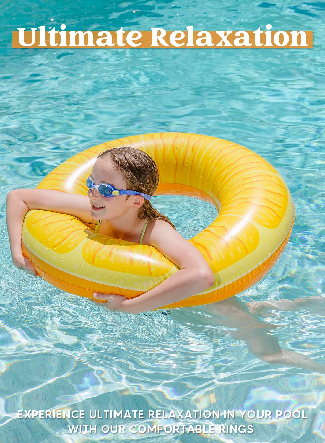 **Sloosh 4-Pack Inflatable Pool Floats & Swim Tubes - Fun Pool & Beach Toys for Kids & Adults - Perfect for Swimming, Parties, and Summer Relaxation**