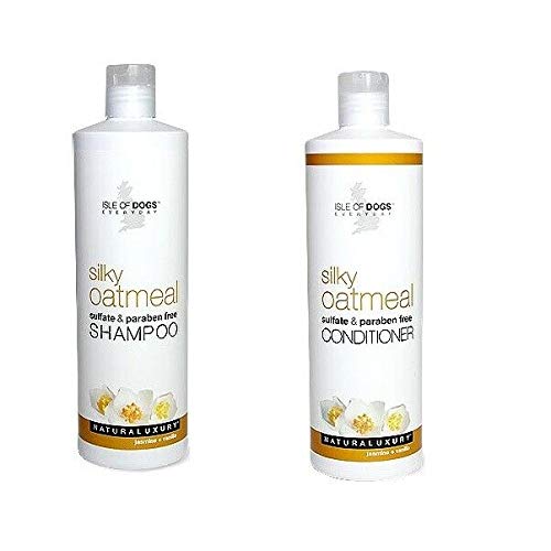 MPP Silky Oatmeal Dog Shampoo & Conditioner Set - 2 x 16oz Bottles for Sensitive Skin - Gentle Daily Bath & Coat Care for Dogs - Perfect for Itchy Skin & Allergy Relief
