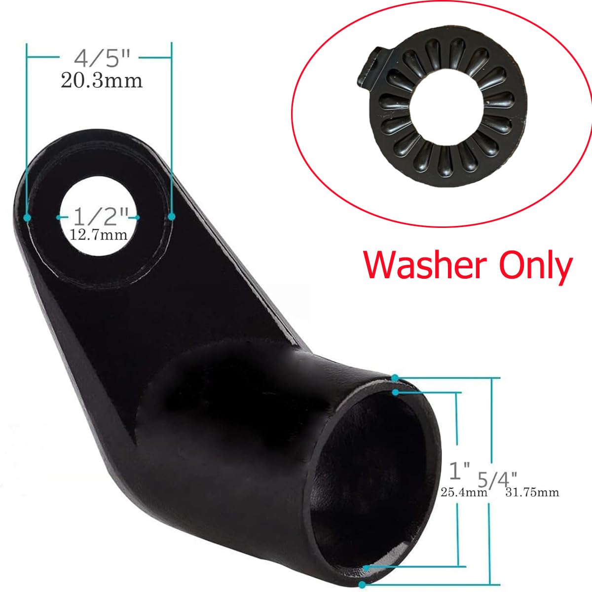 4 Pack Bike Trailer Hitch Lock Washer - Non-Slip Metal Locking Ring Replacement for Bike Trailer Hitch Coupler & Connector - Fits Bicycle Cargo Trailers, Dog Trailers & Carrier Carts - Secure & Durable Hitch Accessory for Cycling, Camping & Pet Transportation