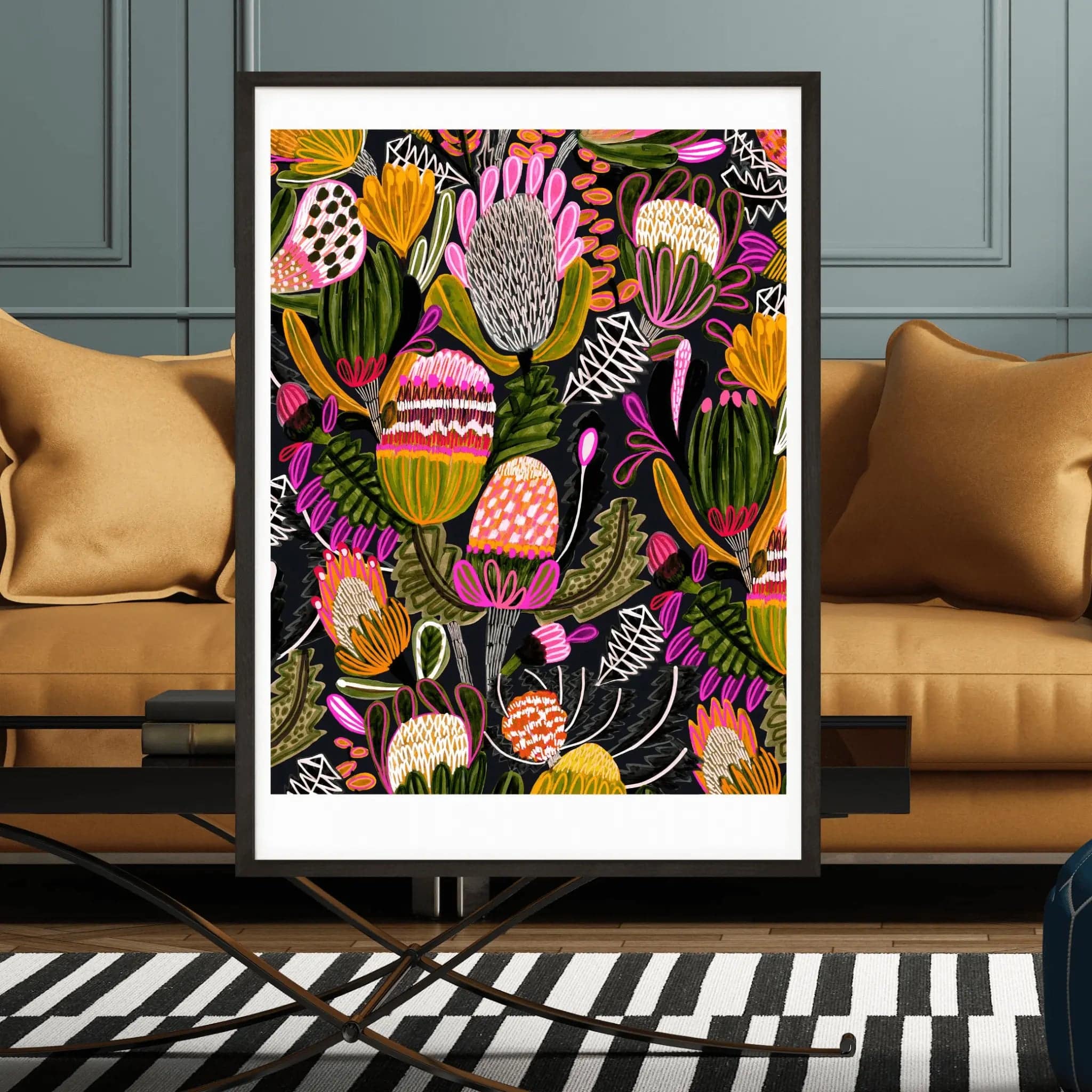 Bush Bankisa Modern Wall Art Print - Contemporary Home Decor for Living Room, Bedroom & Office - Perfect for Gifts & Interior Design