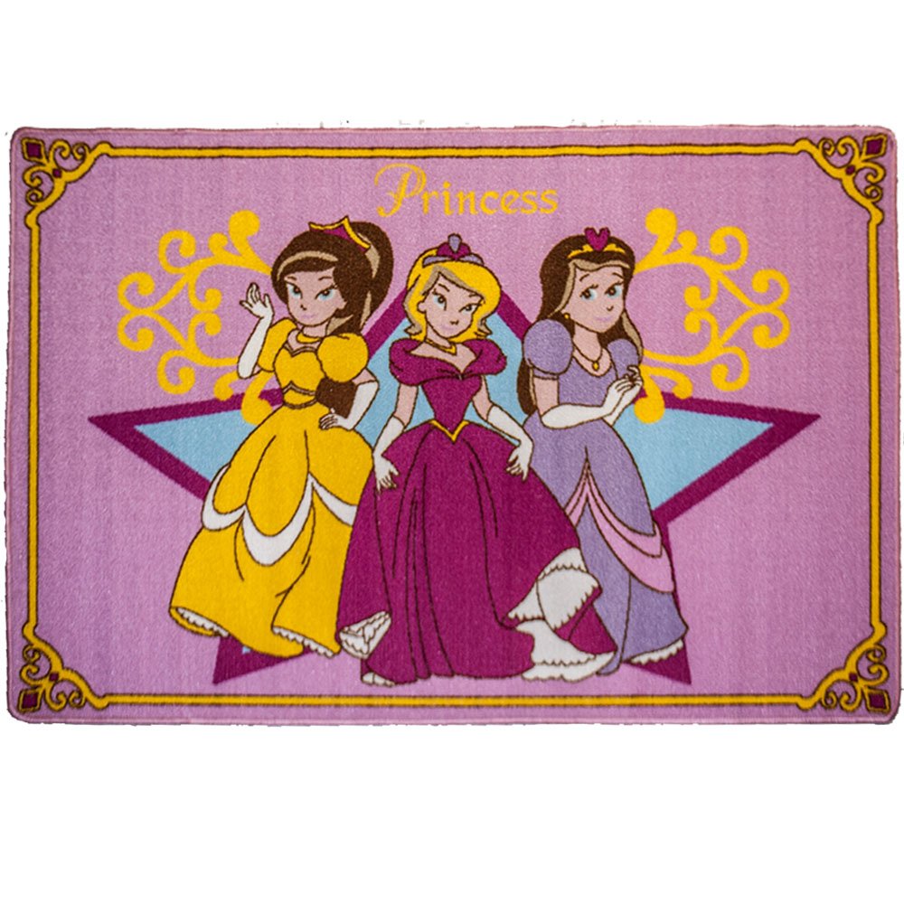 Mybecca 3 Princess in Star Area Rug 8' x 11' Non-Slip Gel Backing (7'10