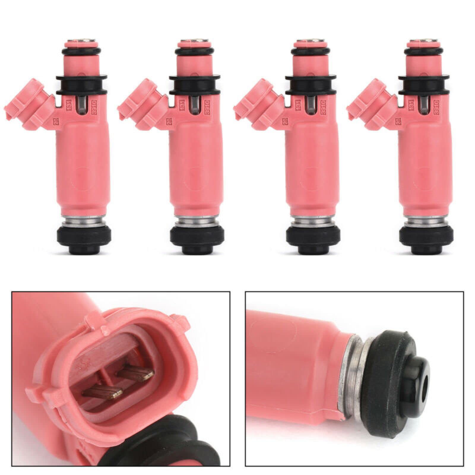 4Pcs Pink 565cc Fuel Injectors 16611-AA370 - High Performance Fuel Injectors for Subaru STI WRX Forester | Upgrade Your Turbocharged Engine for Better Acceleration & Power