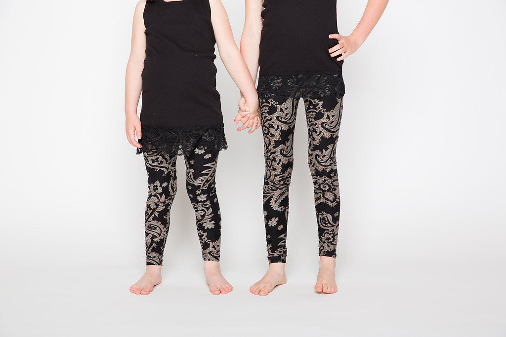 Premium Charcoal Filigree Kids T-Shirt - Soft Cotton Comfort Fit for Boys & Girls (Sizes S/M) - Perfect for School, Playdates & Family Outings