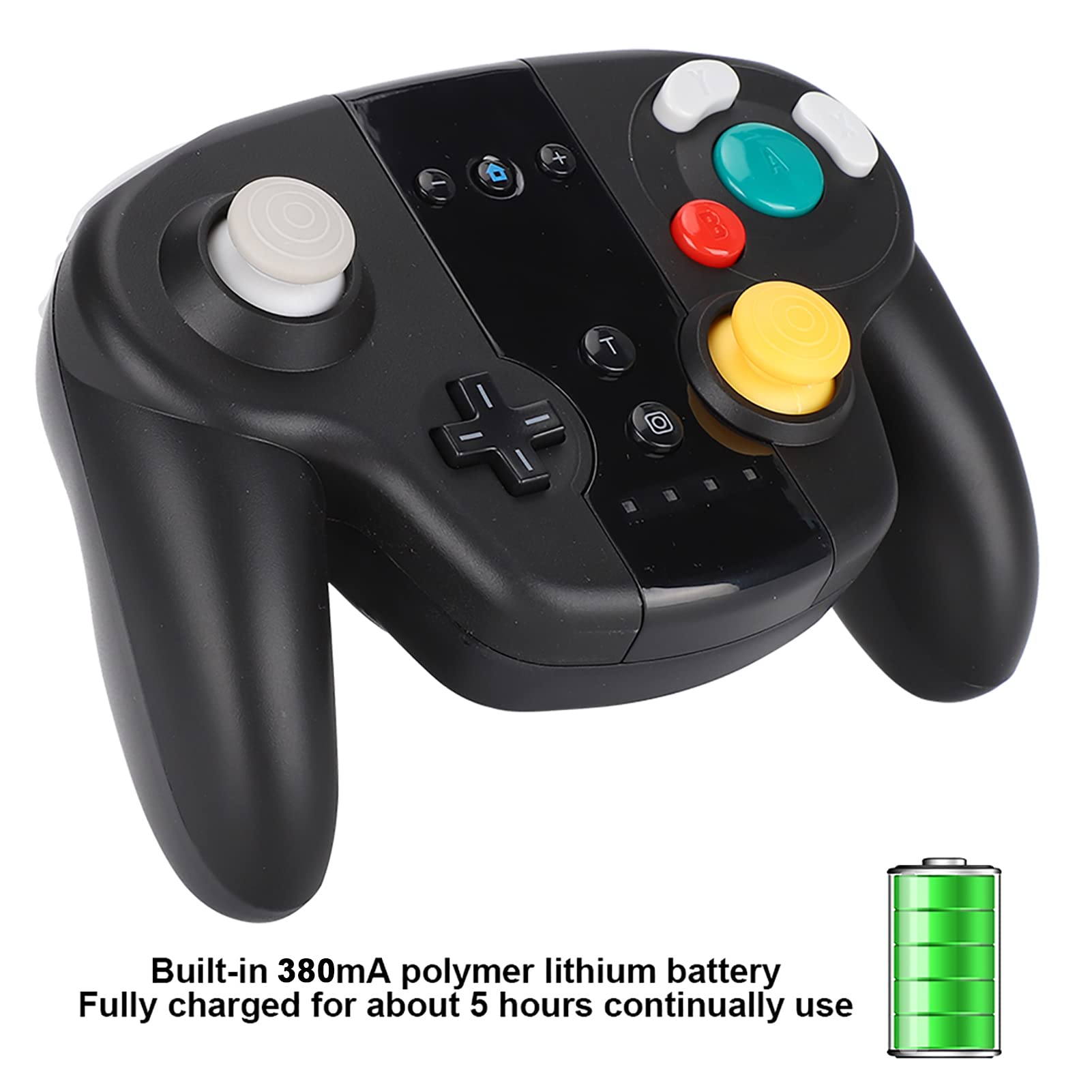 Wireless Bluetooth Game Controller for Nintendo Switch with NFC, Motion Sensor & Dual Vibration - Ergonomic Grip for Comfortable Gaming (Black) - Perfect for Mario Kart, Zelda & Multiplayer Games