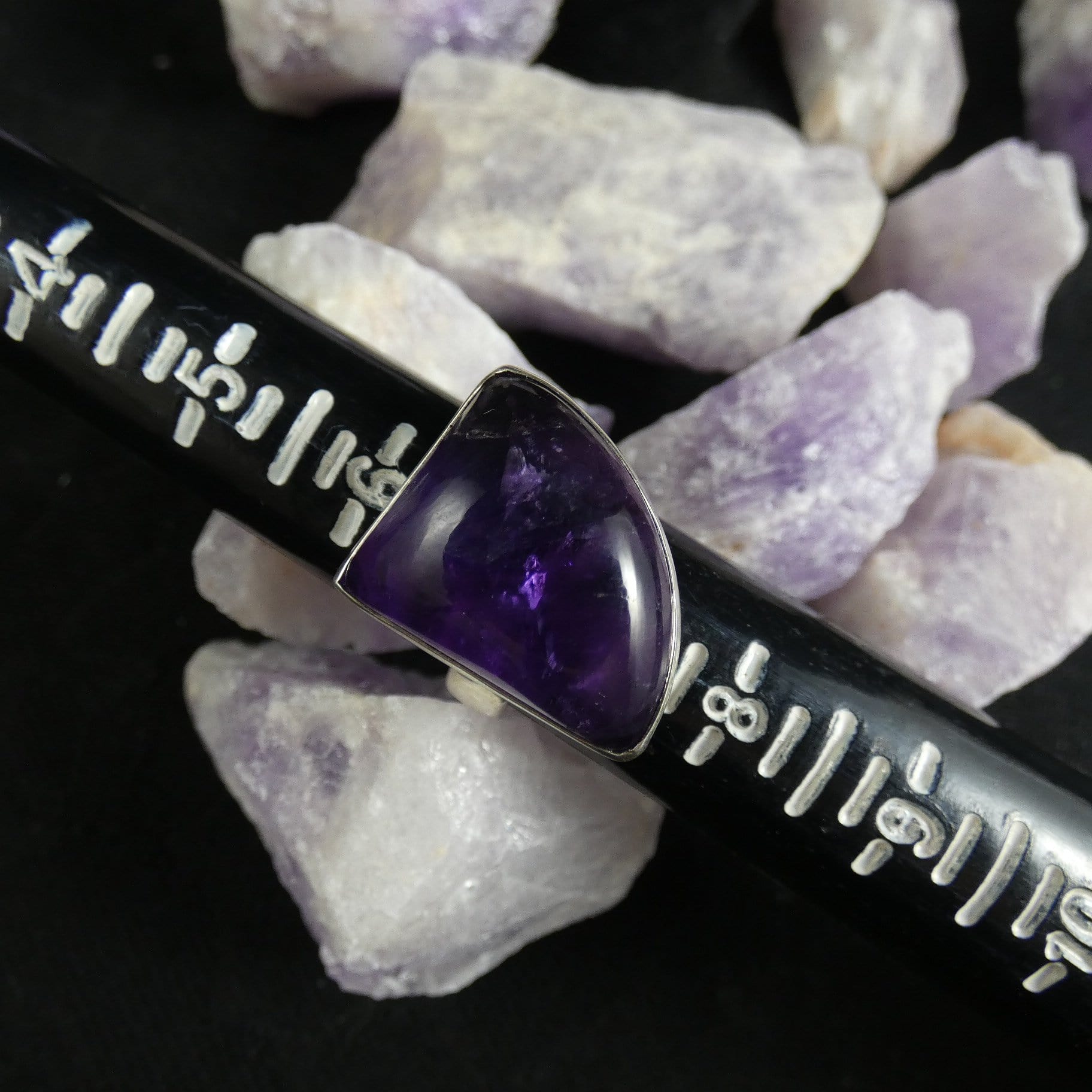 Natural Amethyst Sterling Silver Ring for Women - Size 7 | Elegant Purple Gemstone Jewelry for Everyday Wear, Gift Giving & Special Occasions