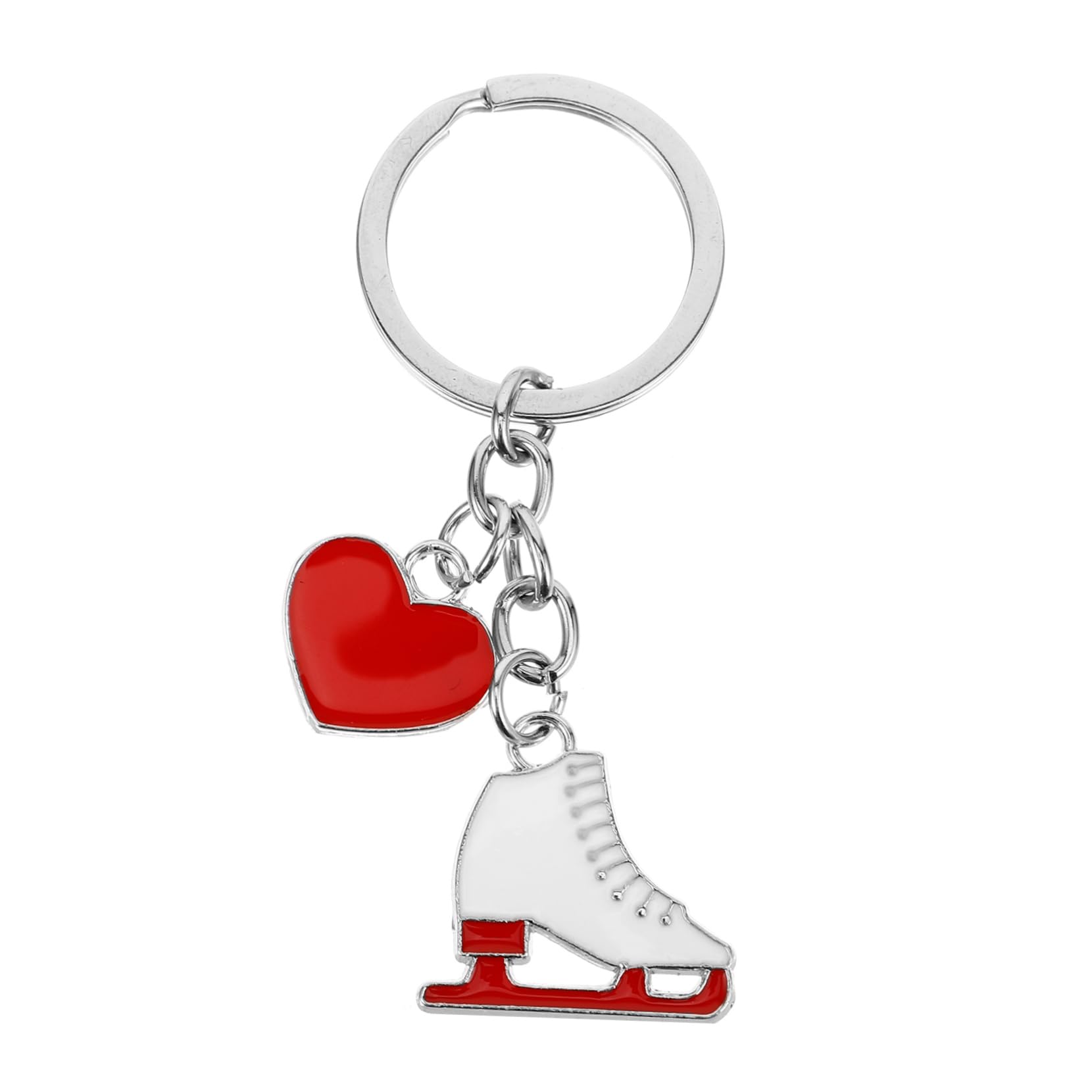BCOATH Ice Skating Skates Keychain - Stainless Steel Key Holder for Women & Men - Fashionable Winter Sports Accessory - Perfect for Ski Jackets, Backpacks, and Gift Giving
