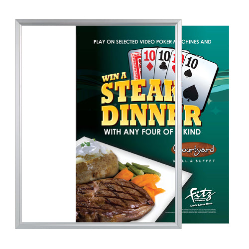 24x72 Extra Large Beveled Slide-In Poster Frame & Sign Frame - Perfect for Home Decor, Office Displays, and Retail Signage