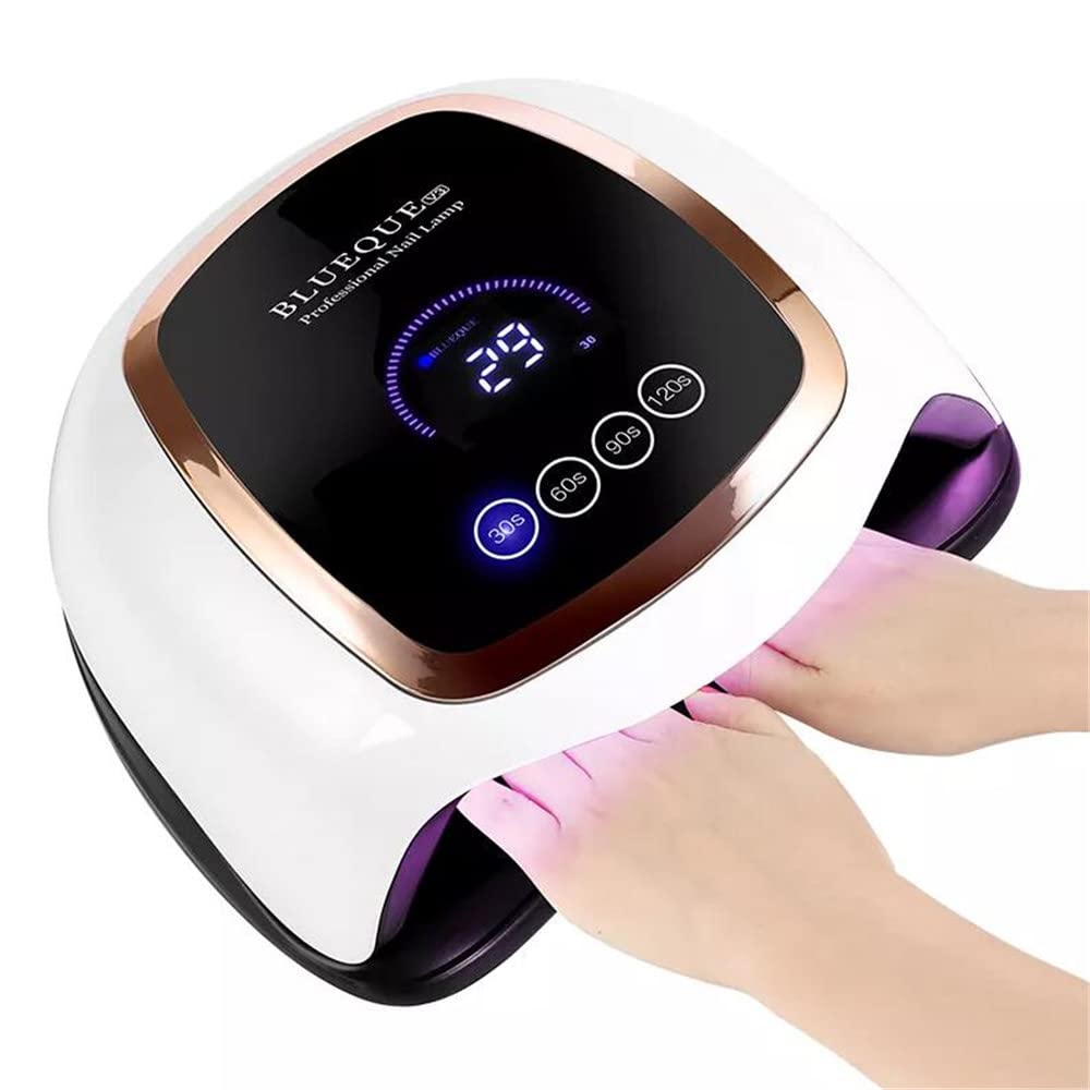 168W Professional LED Nail Lamp with UV Light - Auto Sensor Gel Polish Dryer & Curing Lamp with 4 Timer Settings - Perfect for Home Manicures, Salon Nail Art & DIY Gel Nail Polish Starter Kits